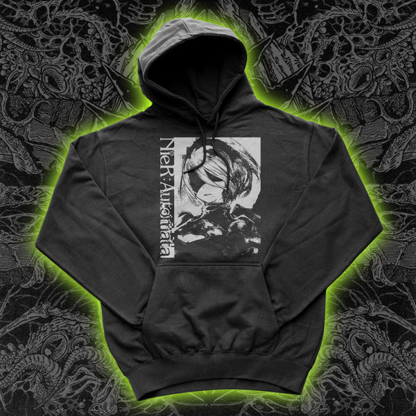 Nier Automata 2B Hoodie | Occult, Cult, and Obscure Clothing and Tshirts |  Night Channels