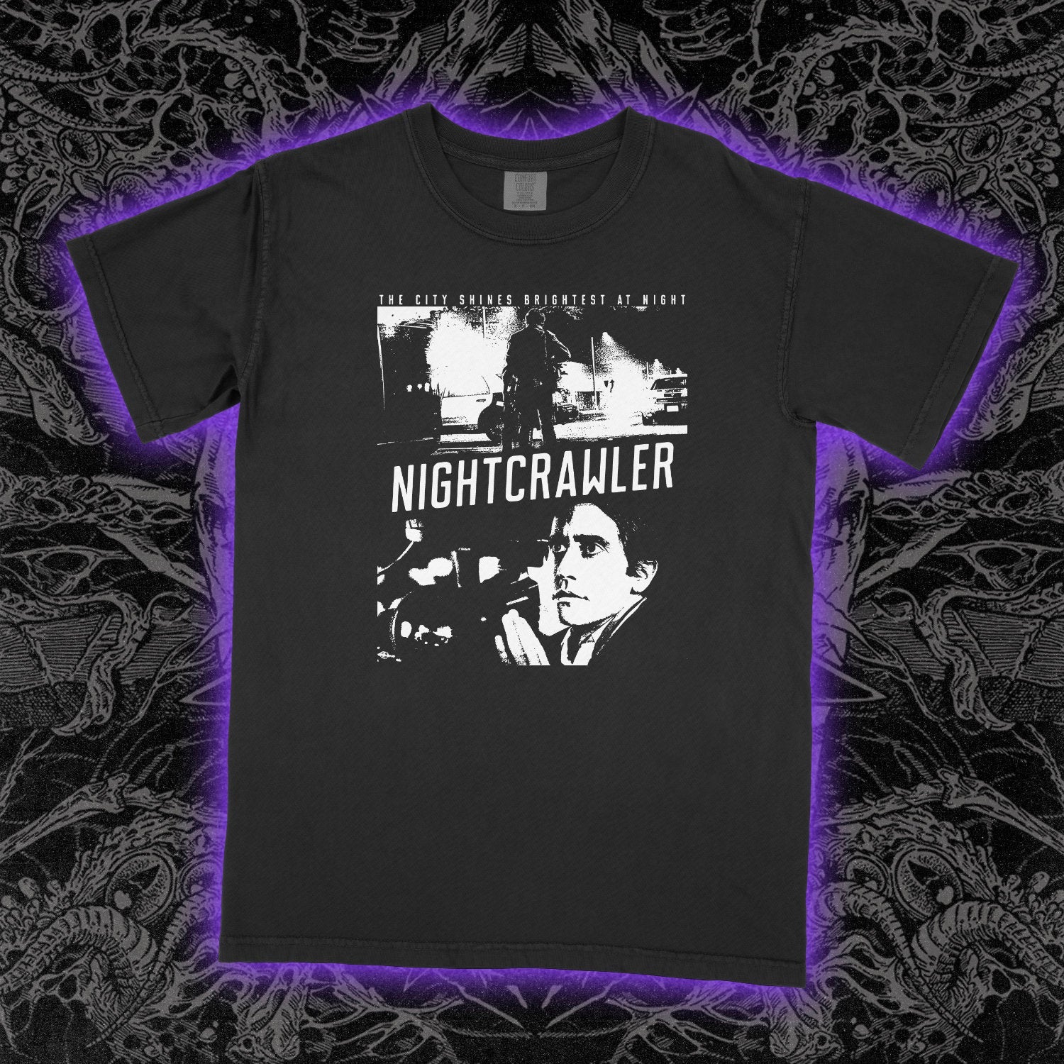 Nightcrawler Film Comfort Colors Black Tee