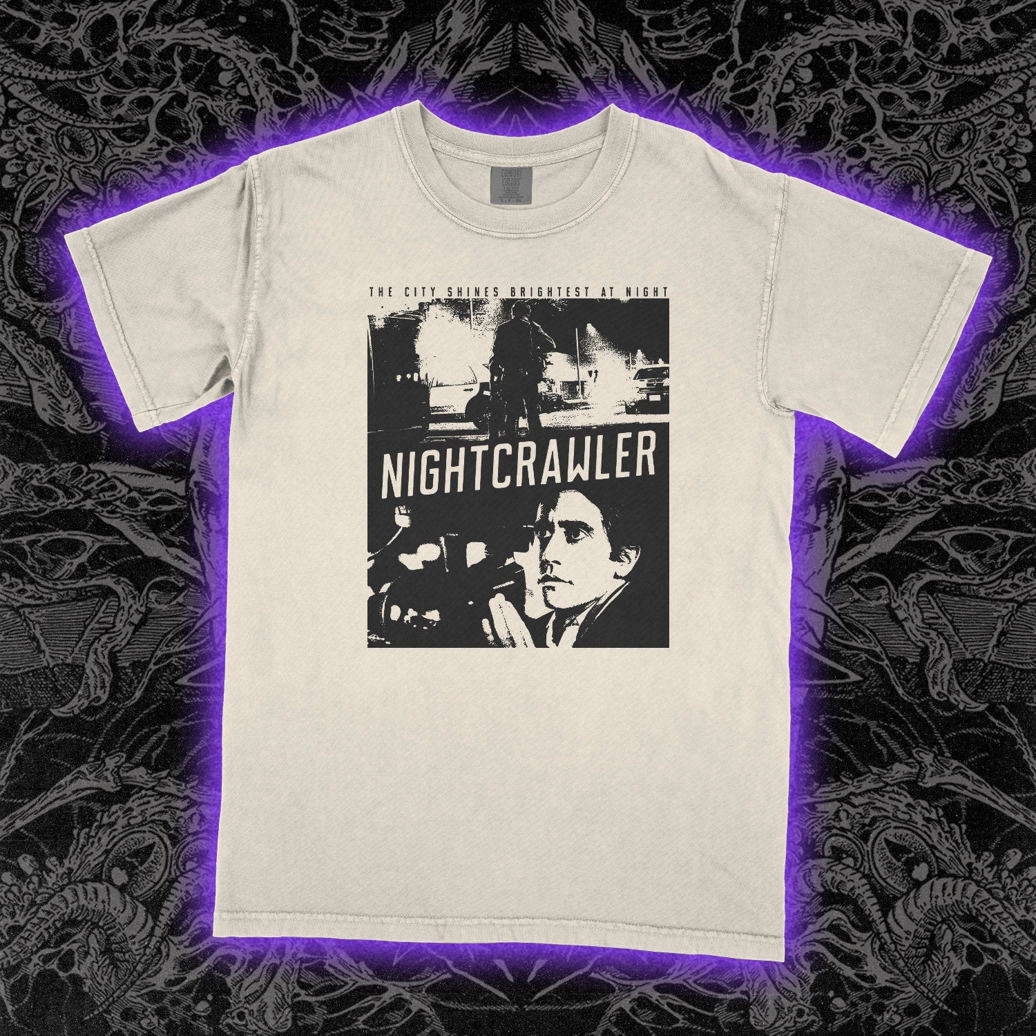 Nightcrawler Film Comfort Colors Ivory Tee