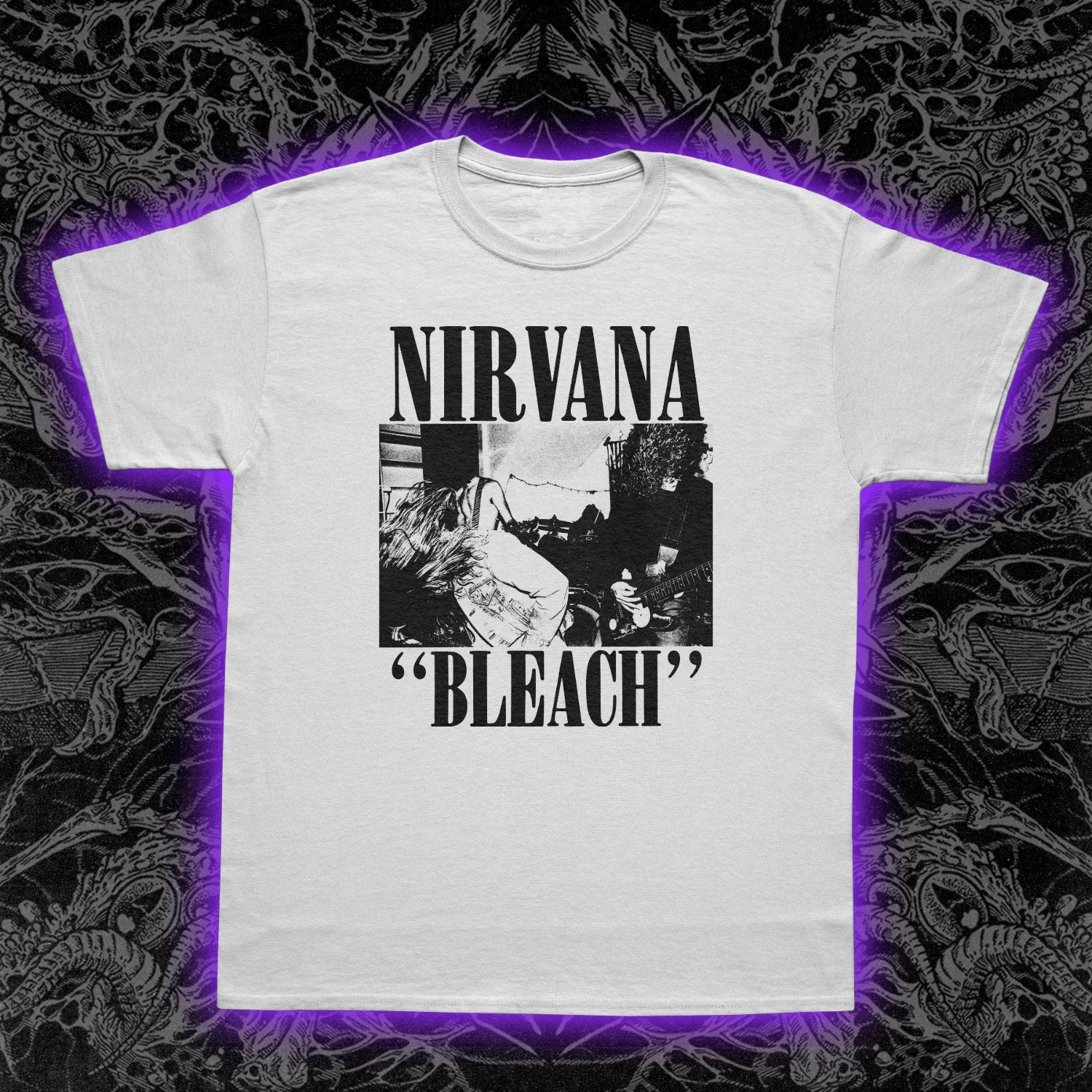 Nirvana - Bleach T-Shirt Brown : : Clothing, Shoes & Accessories