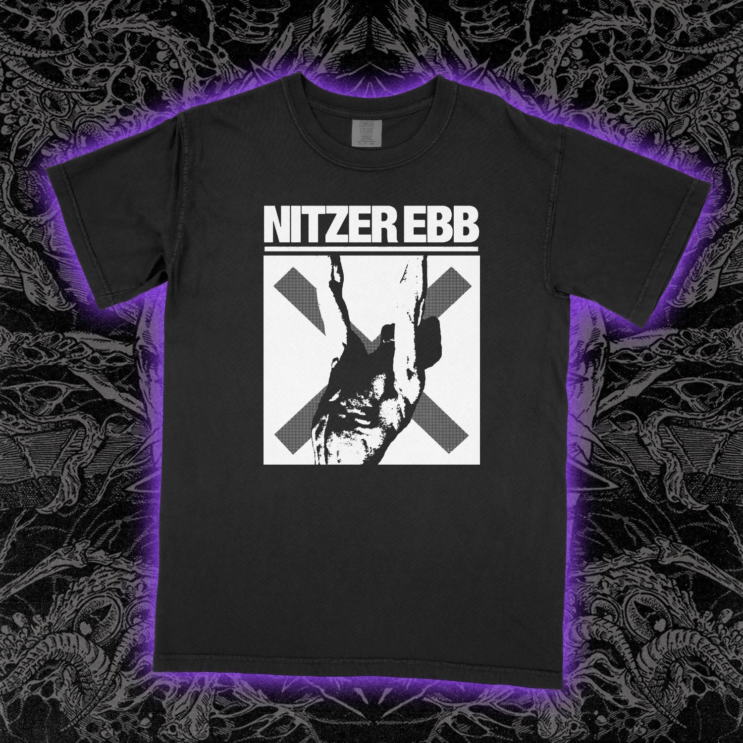 Nitzer Ebb Comfort Colors Black Tee