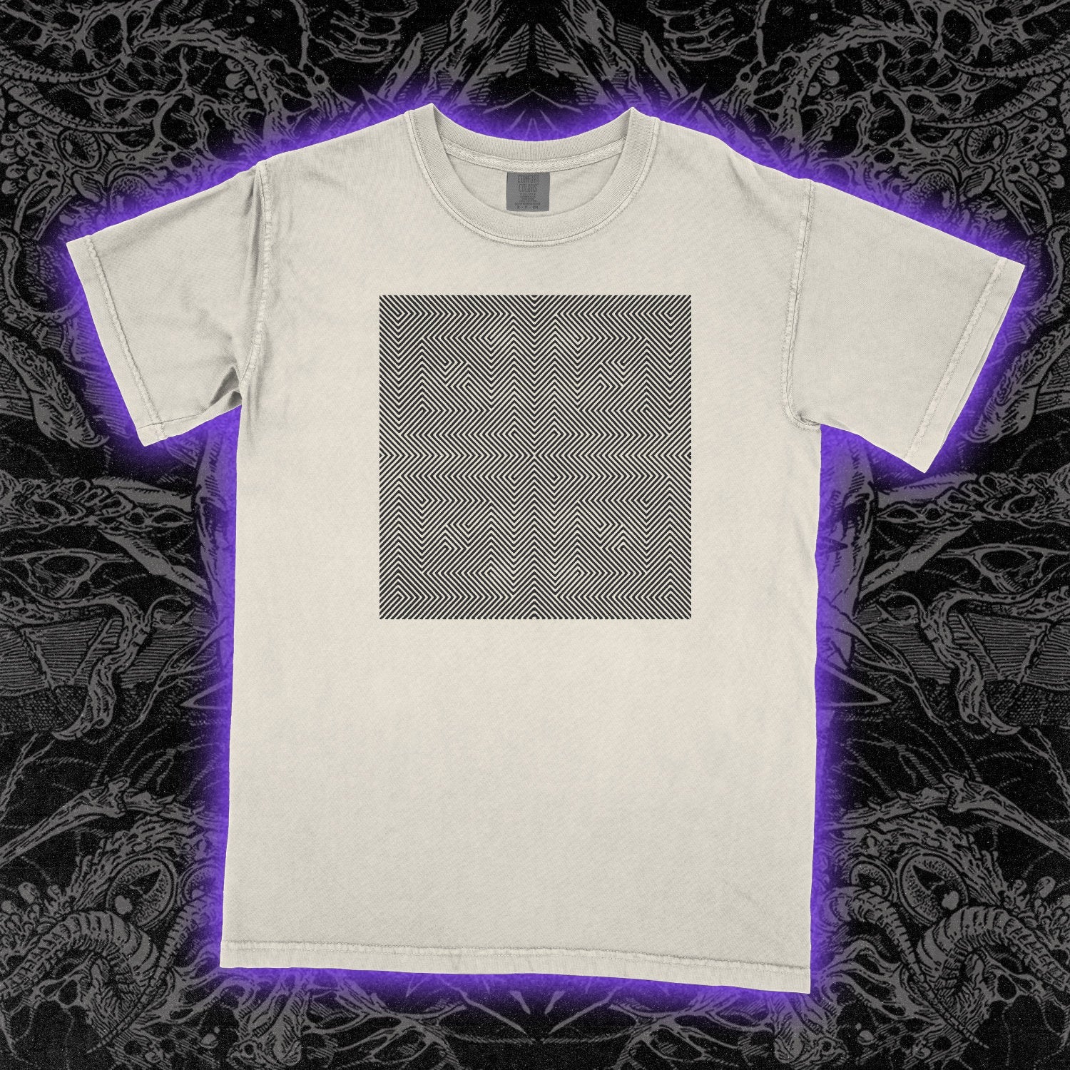 Optical Illusion Comfort Colors Ivory Tee