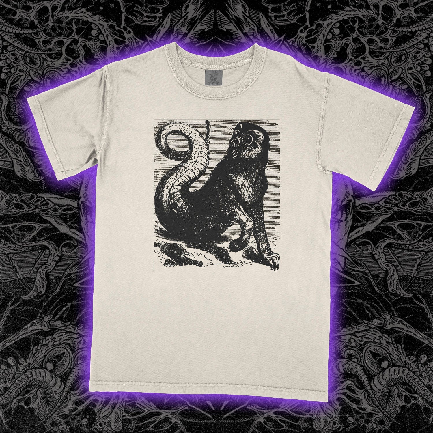 Owl Snake Beast Comfort Colors Ivory Tee