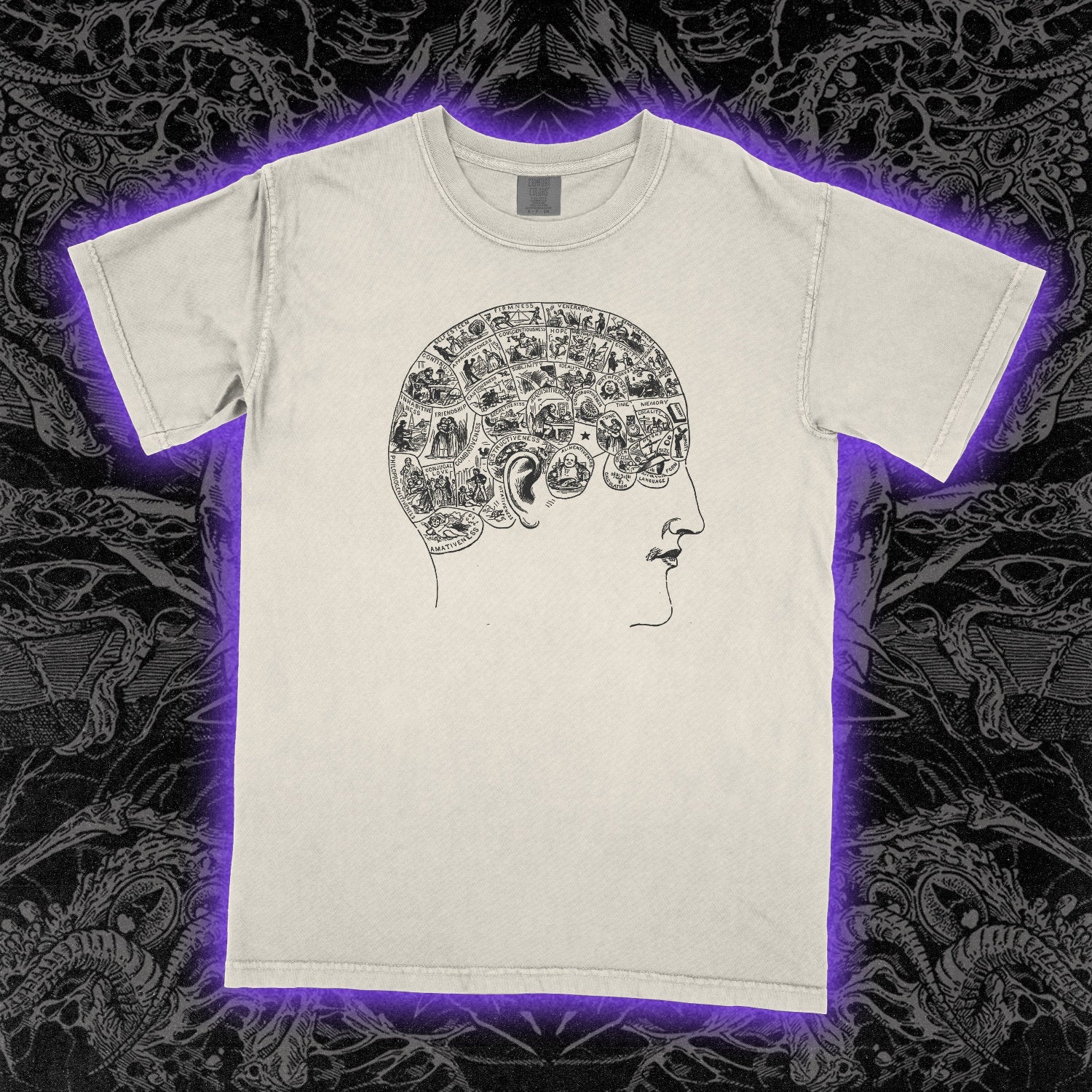 Phrenology Psychology Comfort Colors Ivory Tee