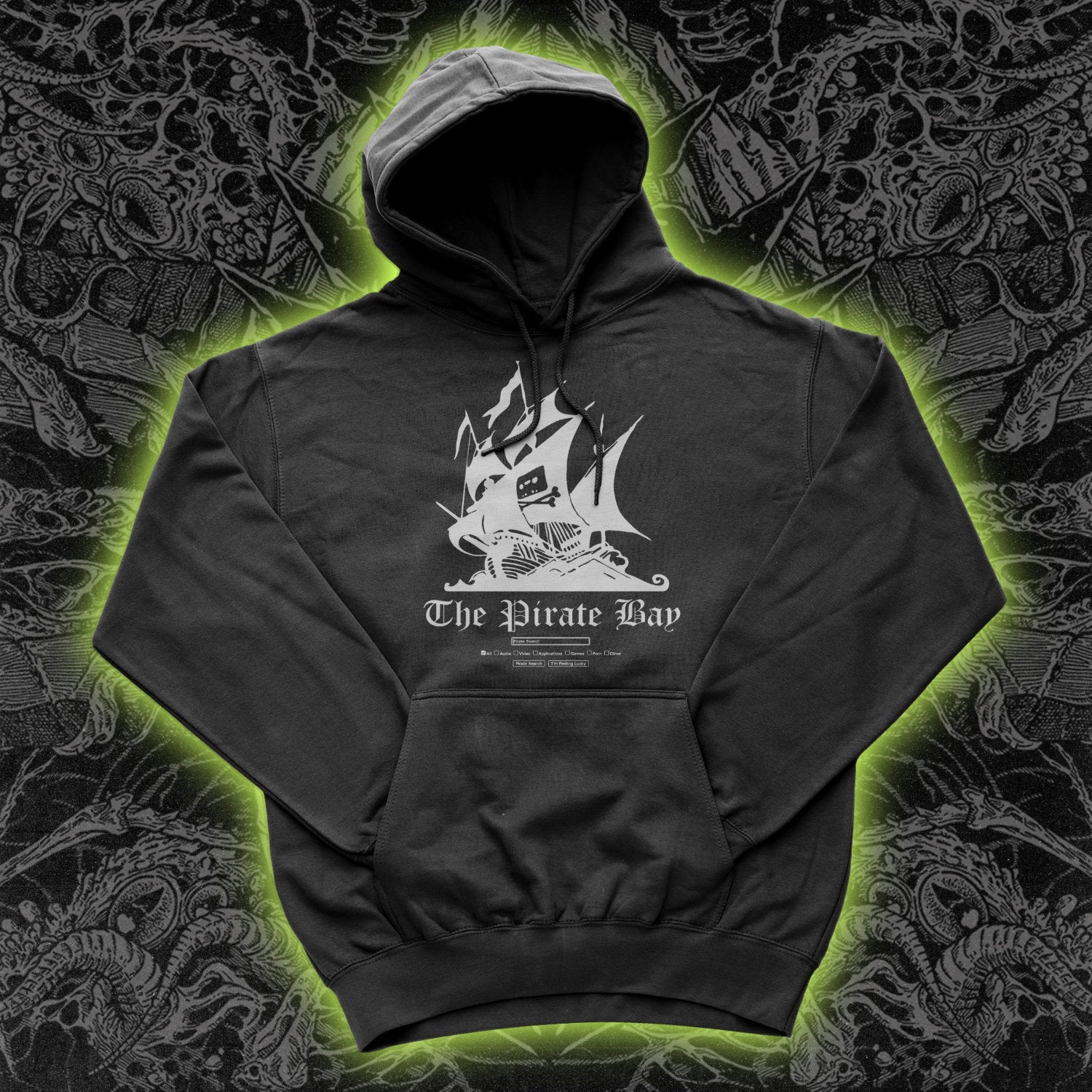 Pirate Bay Hoodie Black