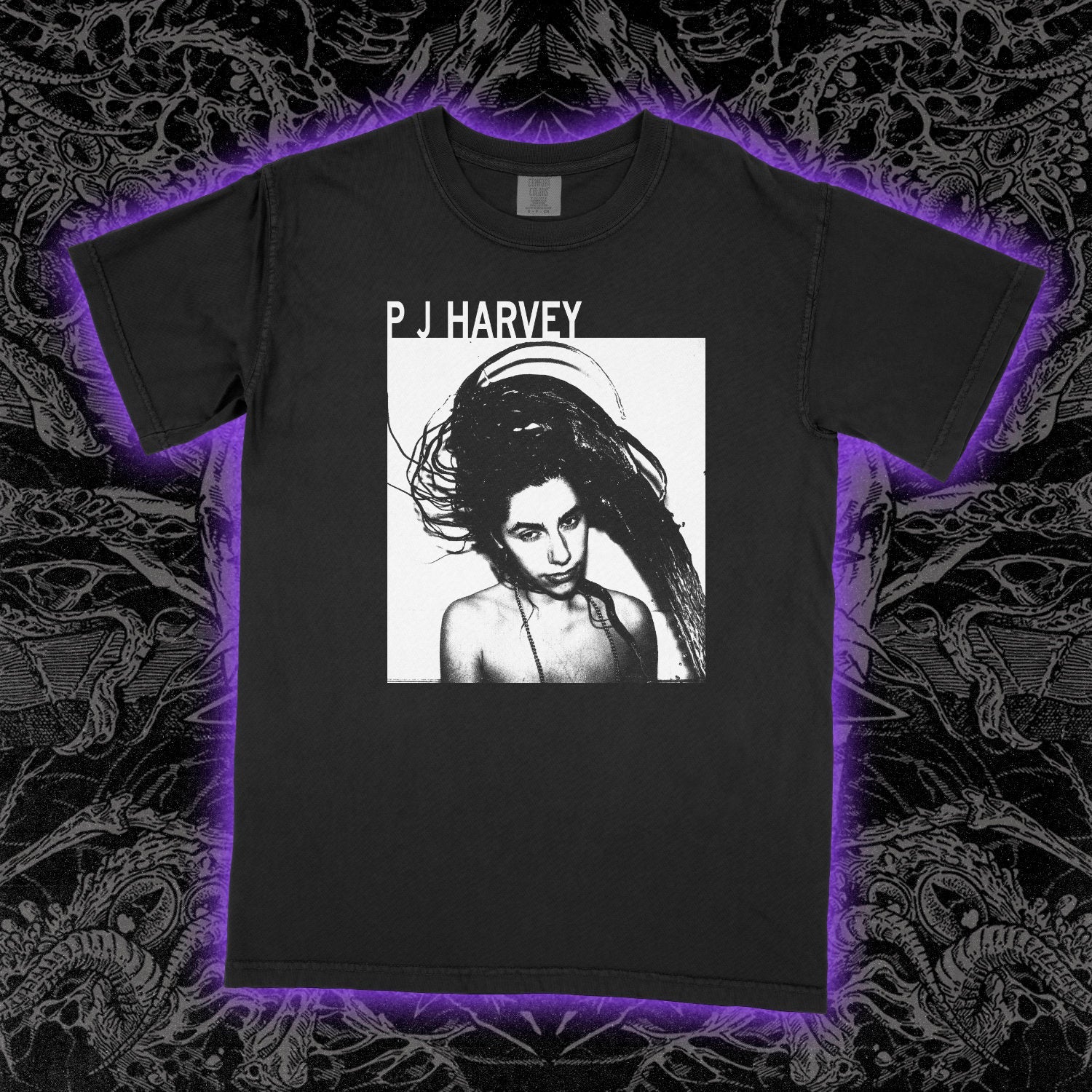 PJ Harvey Rid Of Me Comfort Colors Black Tee