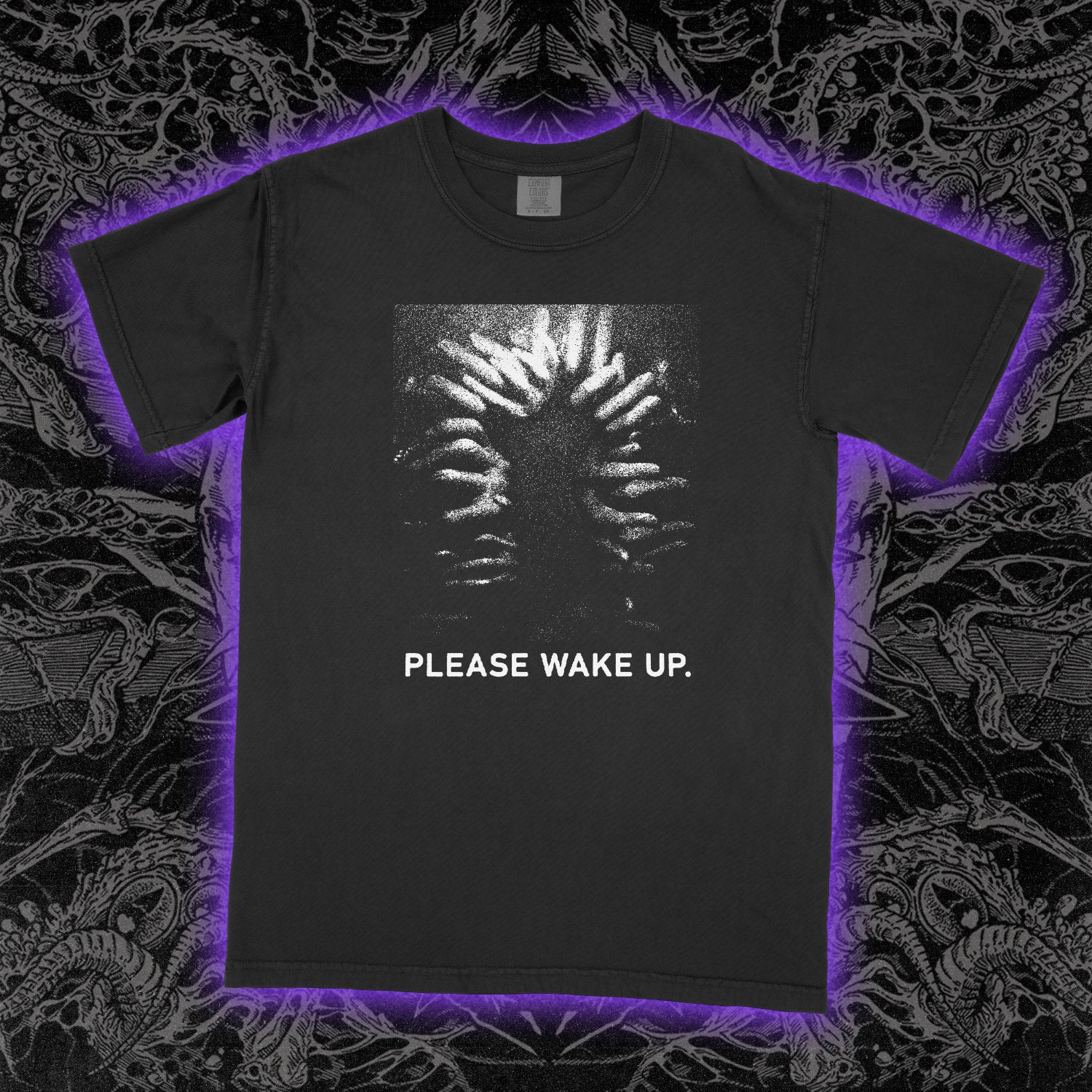 Please Wake Up Come True Comfort Colors Black Tee