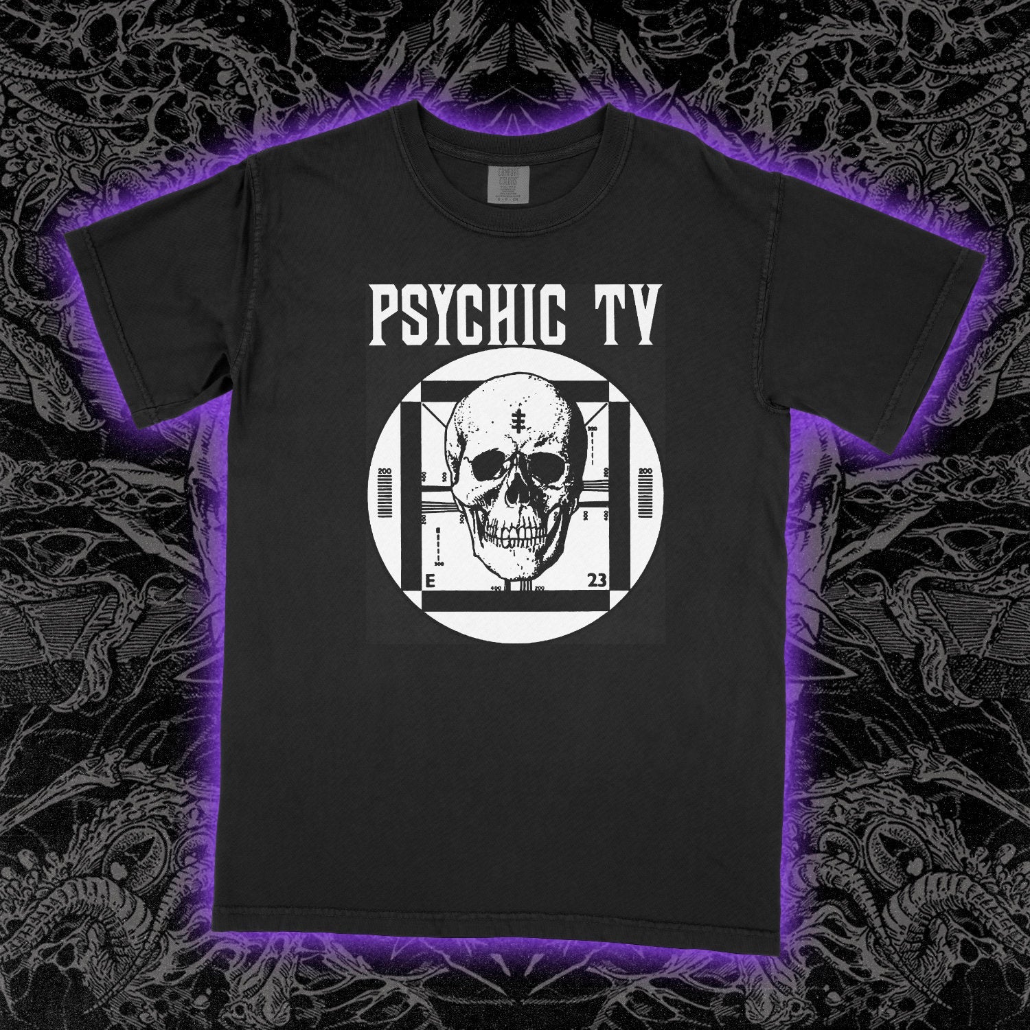 Psychic TV Comfort Colors Black Tee