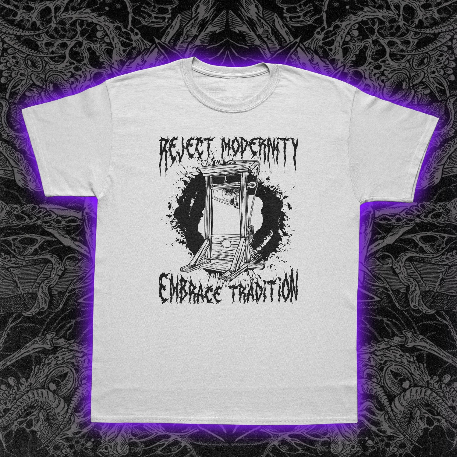 Reject Modernity Embrace Guillotine Premium Tee