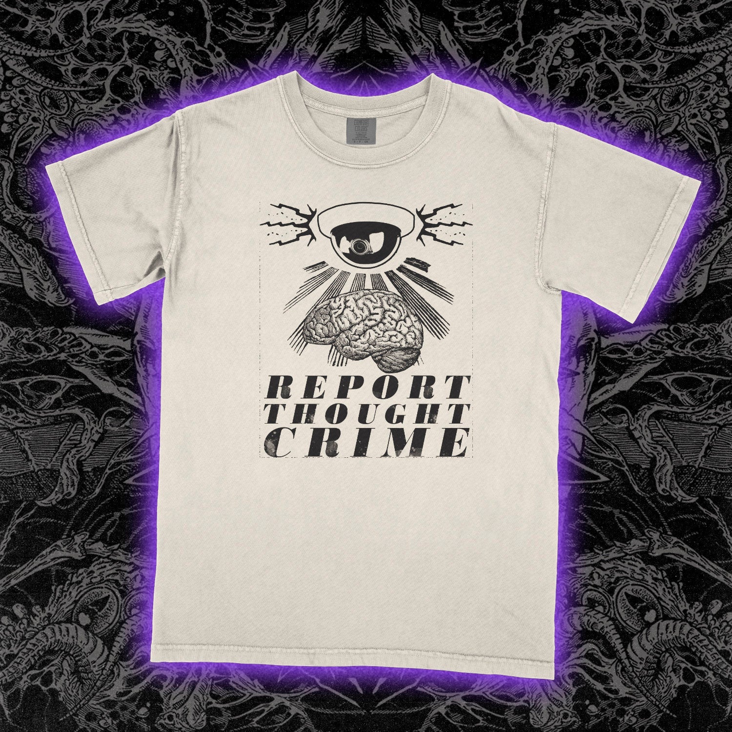 Report Thought Crime Comfort Colors Ivory Tee