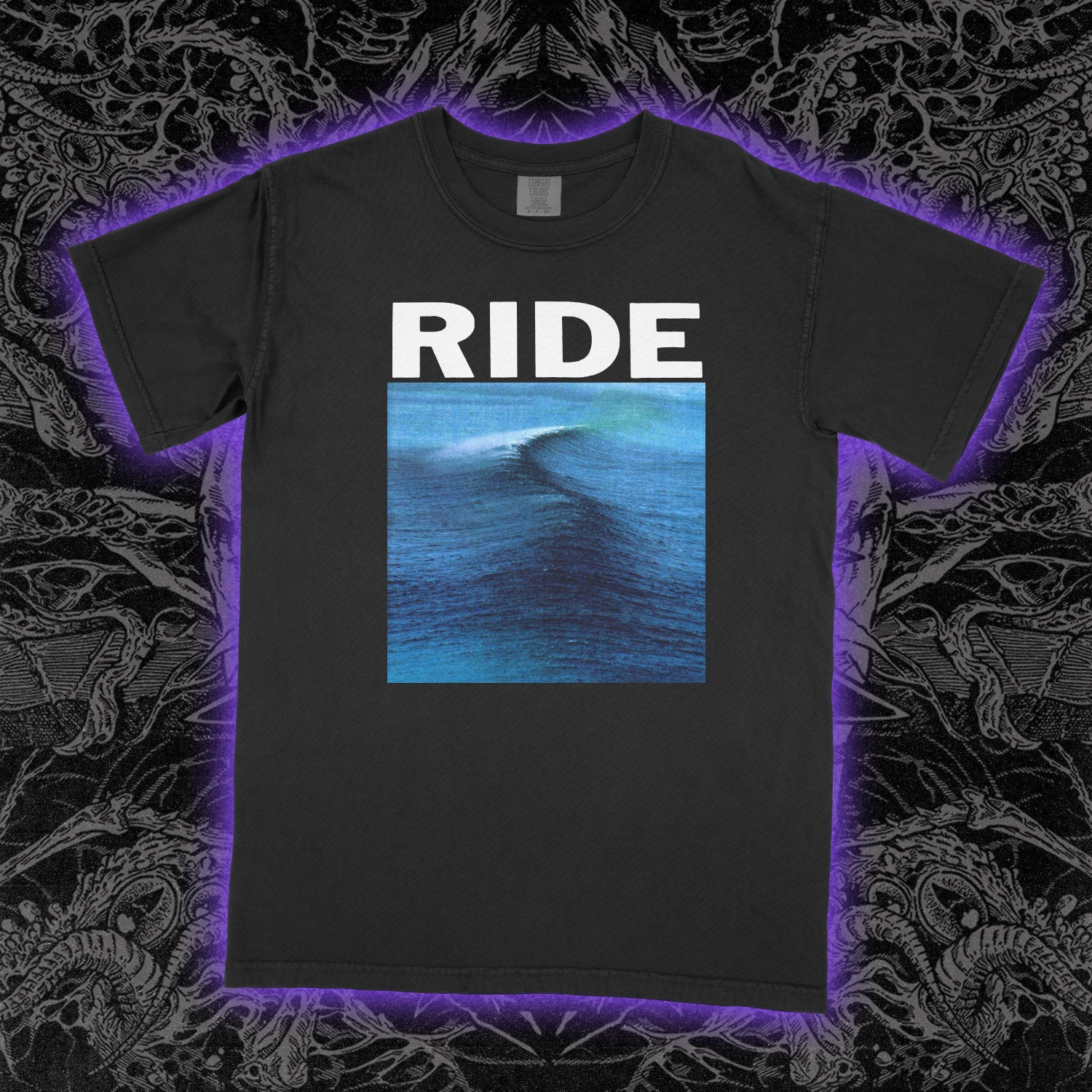 RIDE Nowhere - ポスター　Tシャツ RIDE nowhere Tシャツ ブラック バンド Vintage;,, - メルカリ