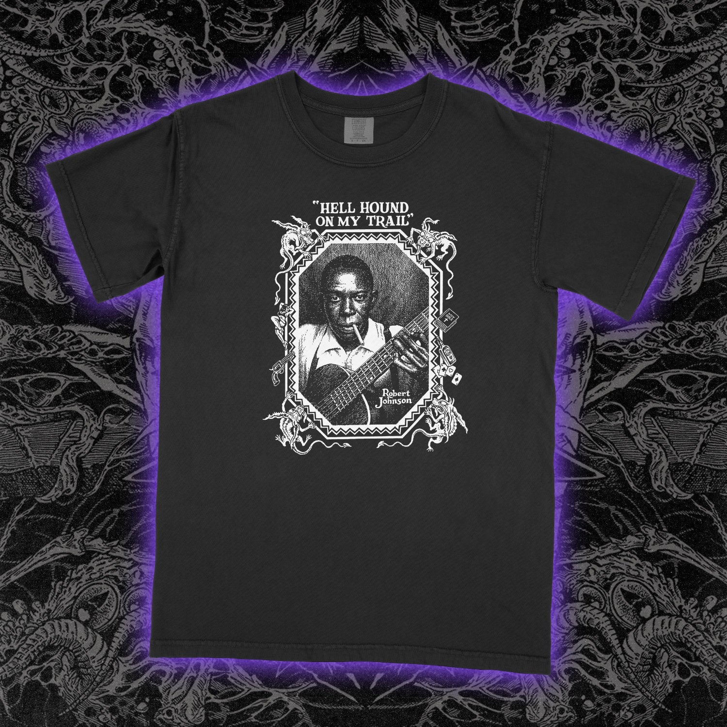 Robert Johnson Hell Hound Comfort Colors Black Tee