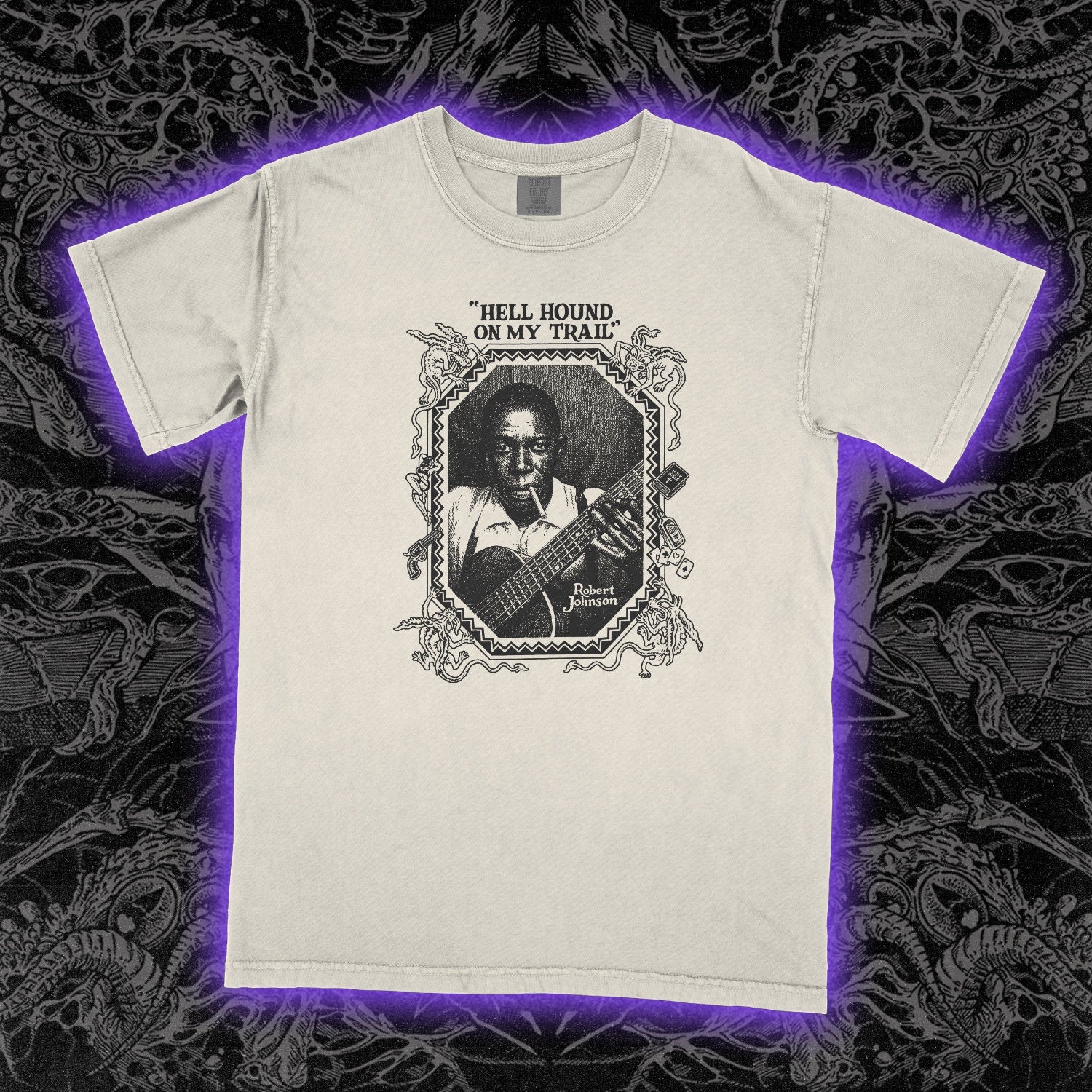 Robert Johnson Hell Hound Comfort Colors Ivory Tee