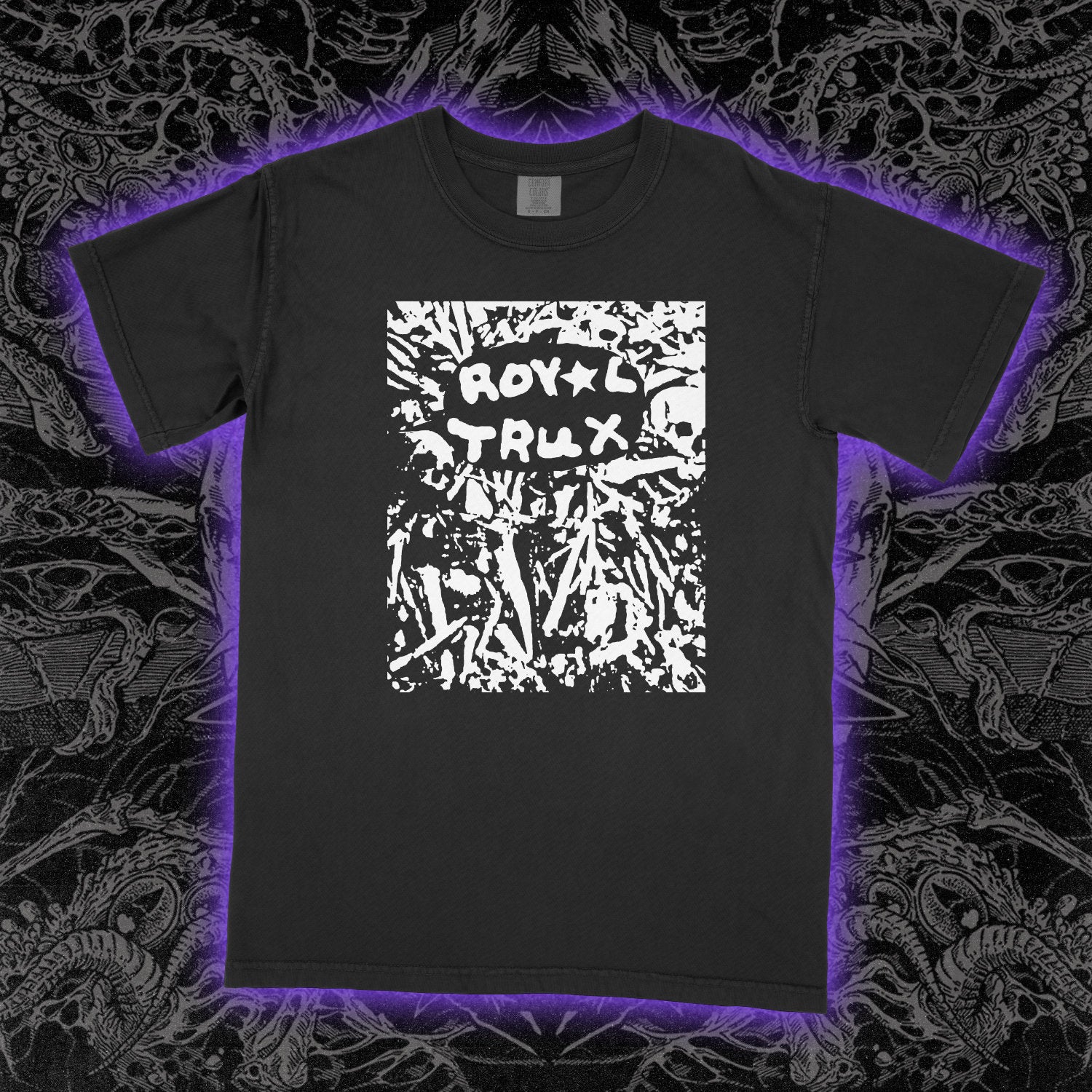 Royal Trux Bones Comfort Colors Black Tee