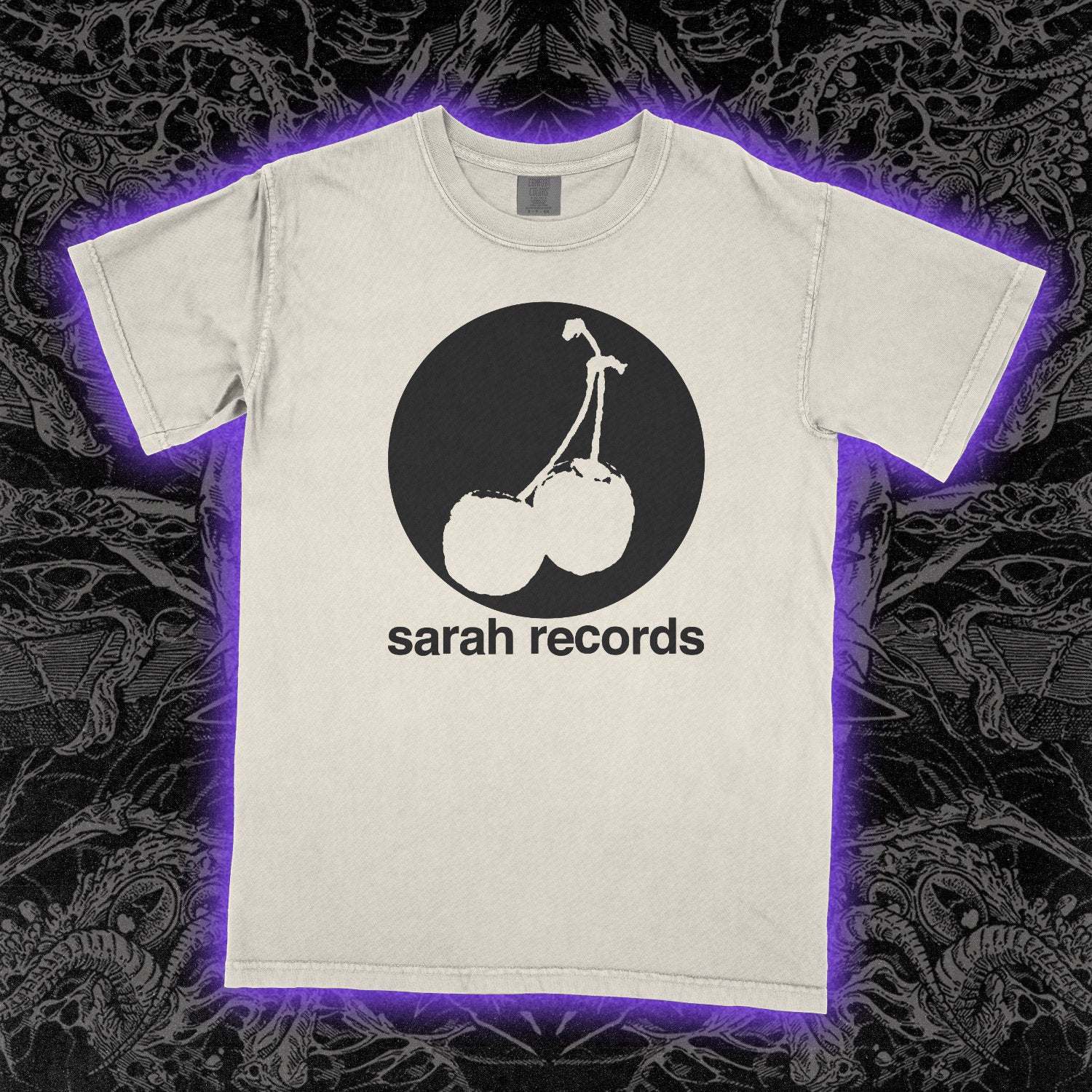 Sarah Records Cherry Comfort Colors Ivory Tee