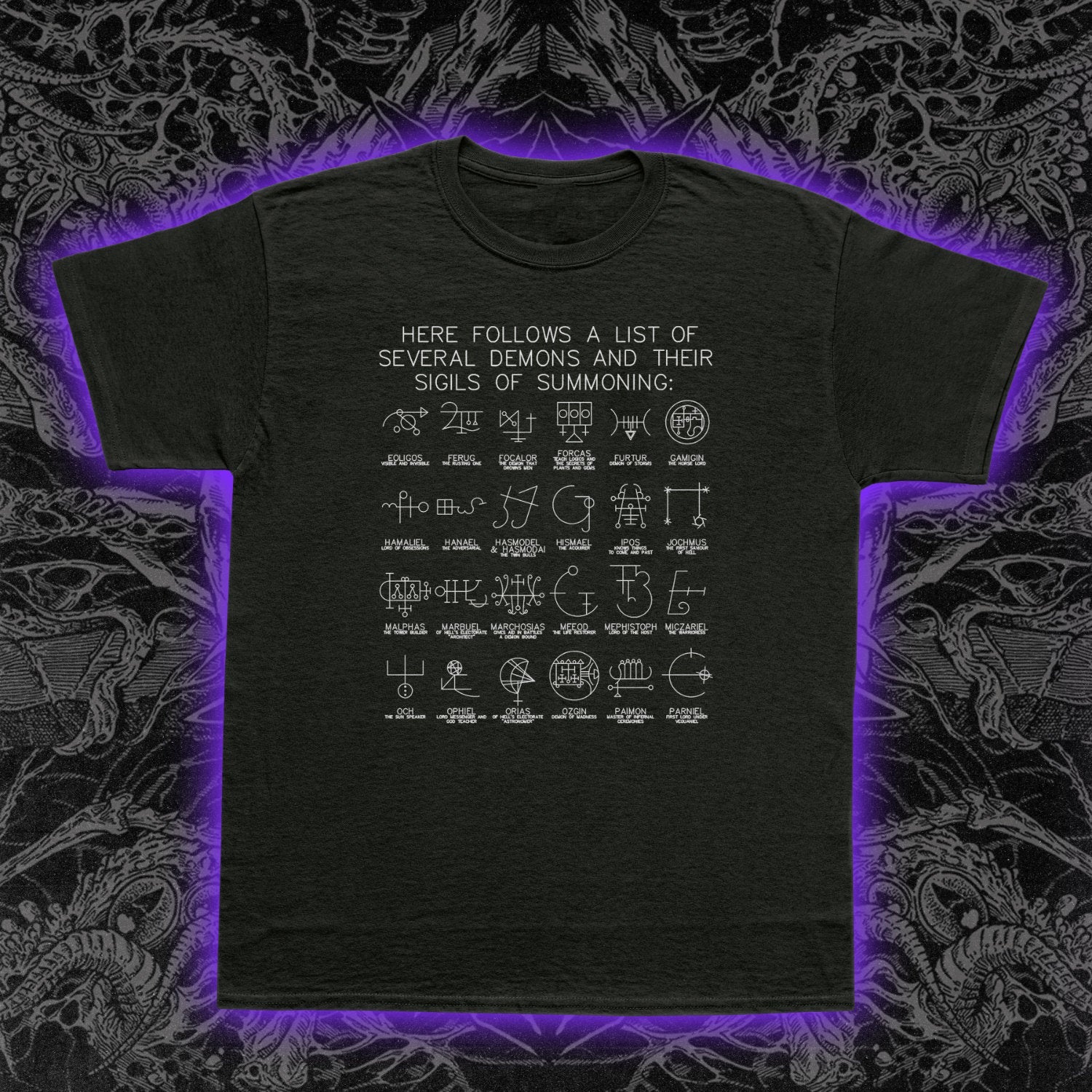 Several Demons And Their Sigils Premium Tee