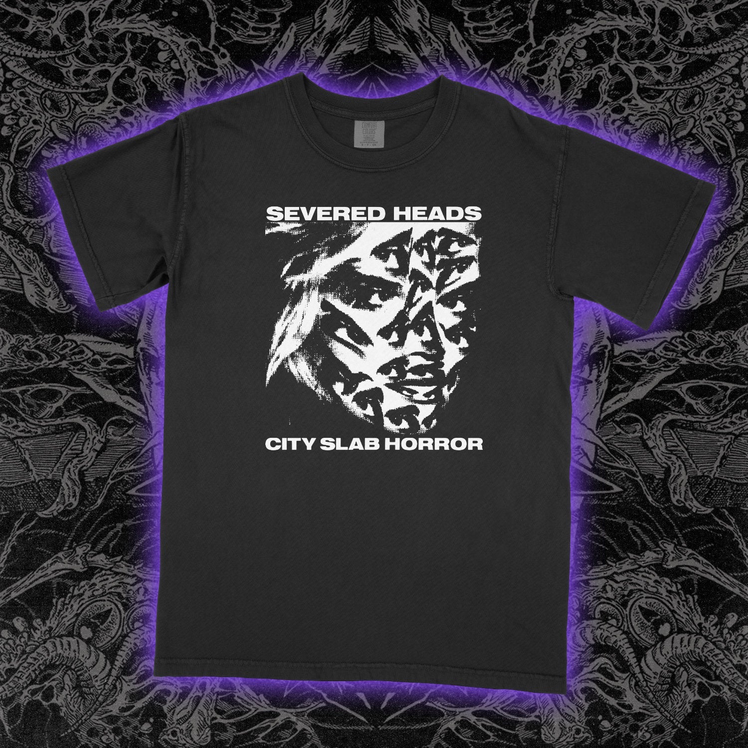 Severed Heads City Slab Comfort Colors Black Tee