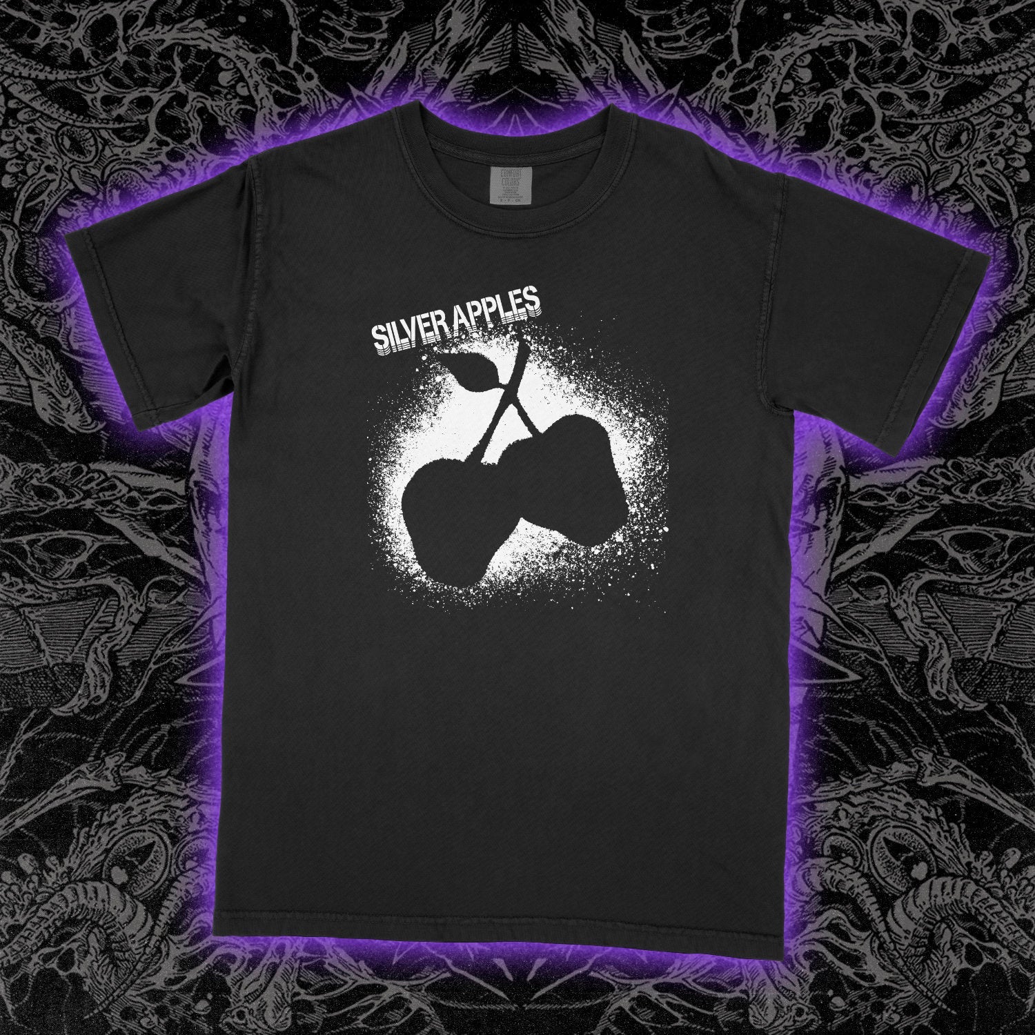 Silver Apples Comfort Colors Black Tee