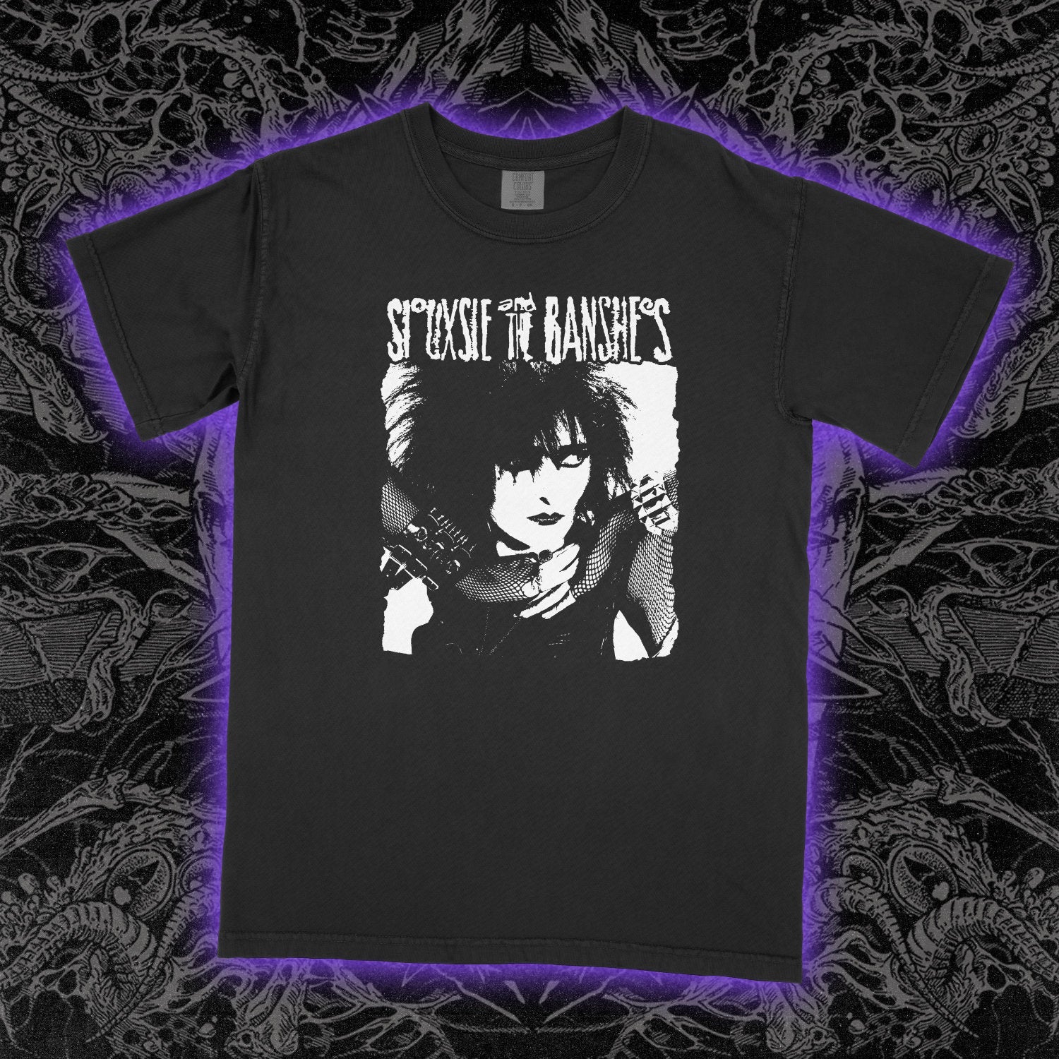 Siouxsie And The Banshees Portrait Comfort Colors Black Tee