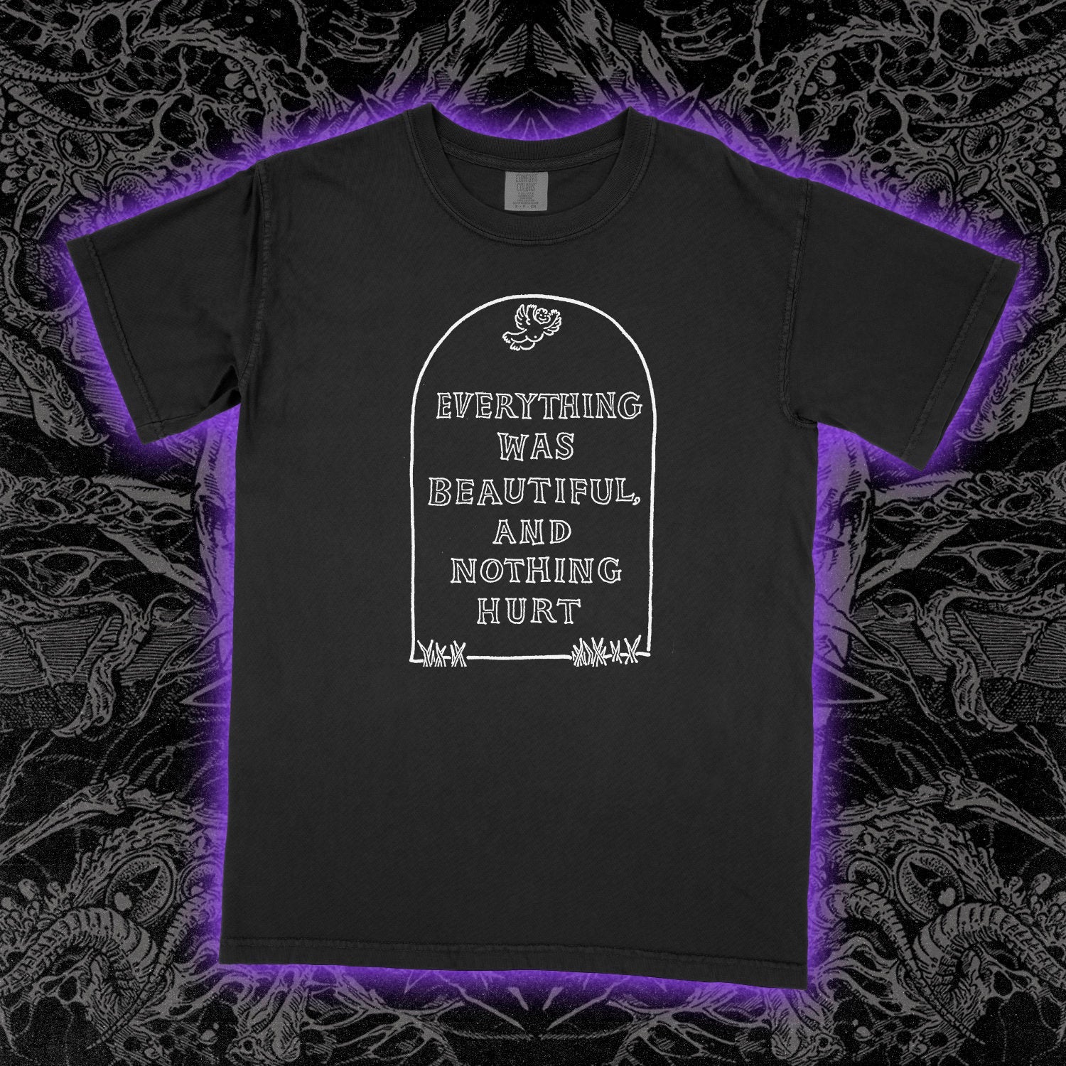 Slaughterhouse Five Everything Was Beautiful Grave Comfort Colors Black Tee