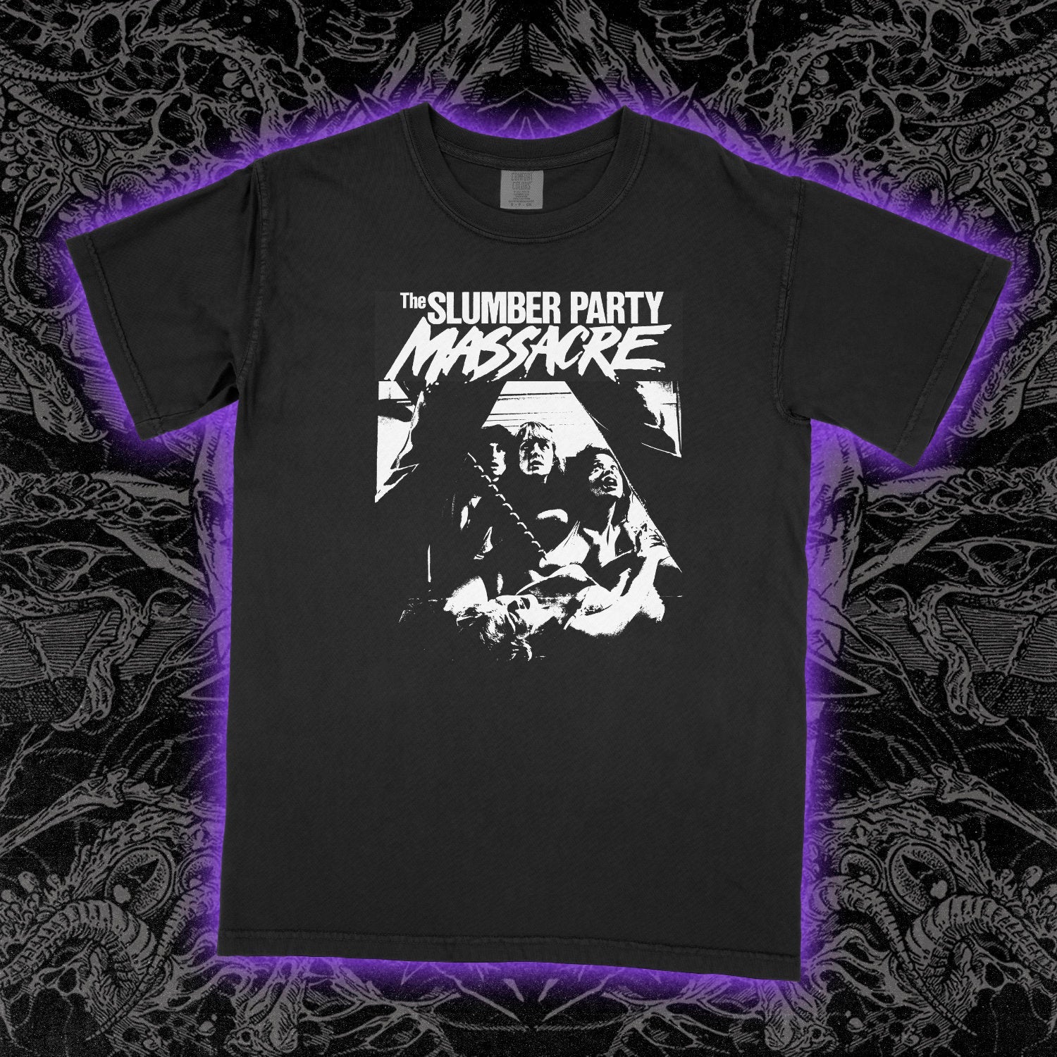 Slumber Party Massacre Comfort Colors Black Tee