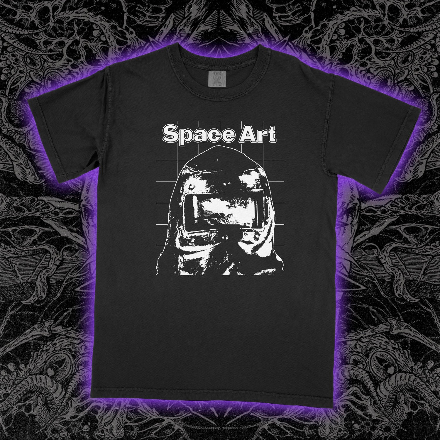 Space Art Band Comfort Colors Black Tee