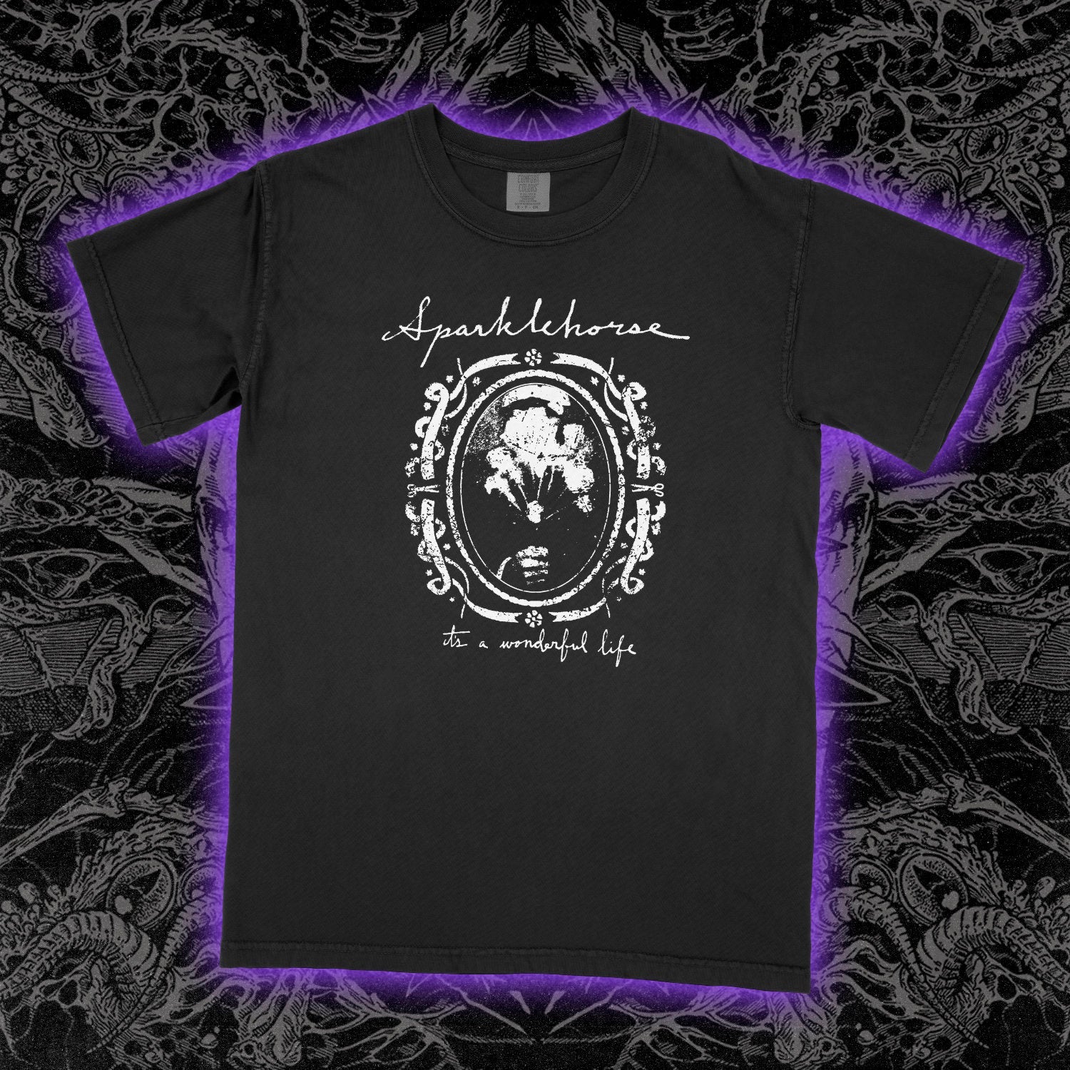 Sparklehorse Wonderful Life Comfort Colors Black Tee