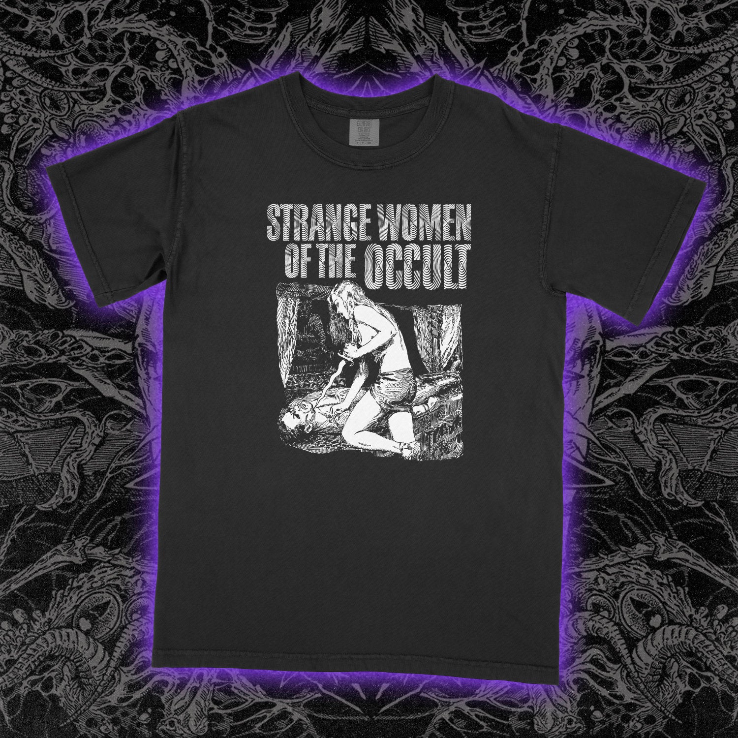 Strange Women Of The Occult Comfort Colors Black Tee