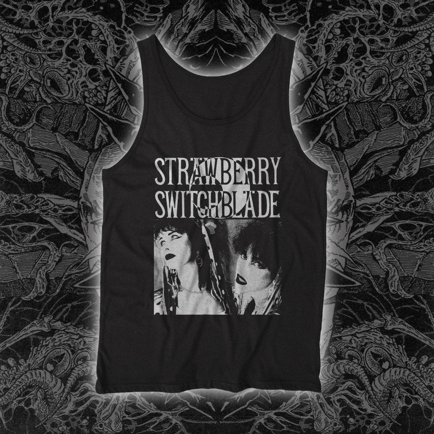 Strawberry Switchblade Tank Black