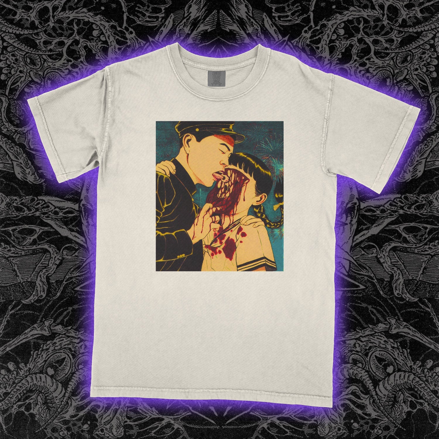 Suehiro Maruo Bloody Face Comfort Colors Ivory Tee