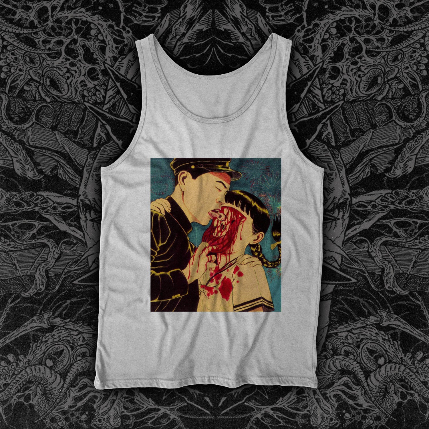 Suehiro Maruo Bloody Face Tank White