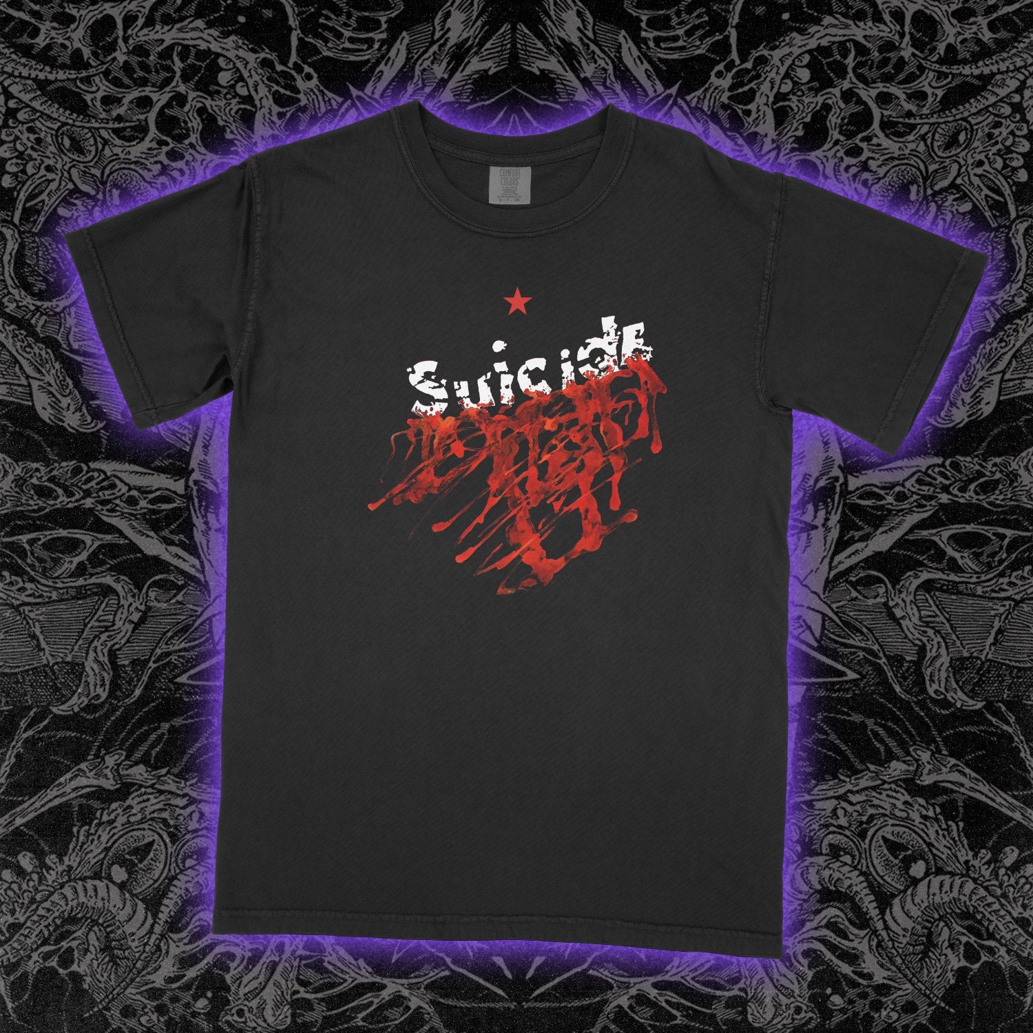 Suicide 1977 Comfort Colors Black Tee