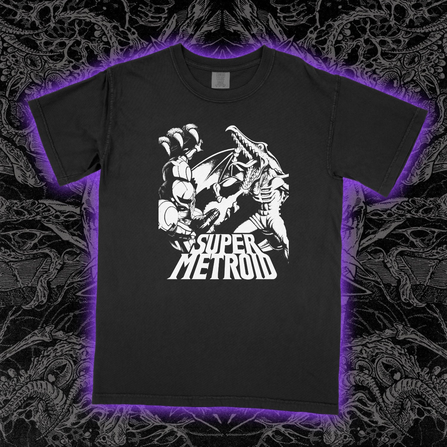 Super Metroid Comfort Colors Black Tee