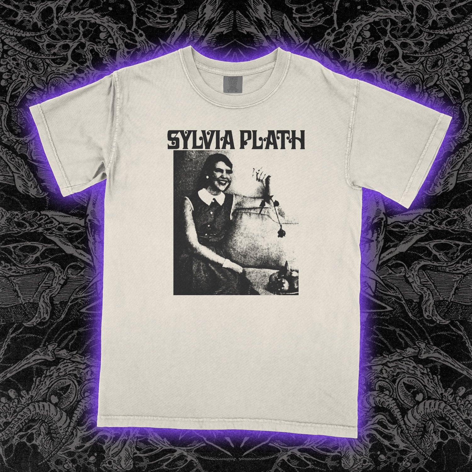 Sylvia Plath Comfort Colors Ivory Tee