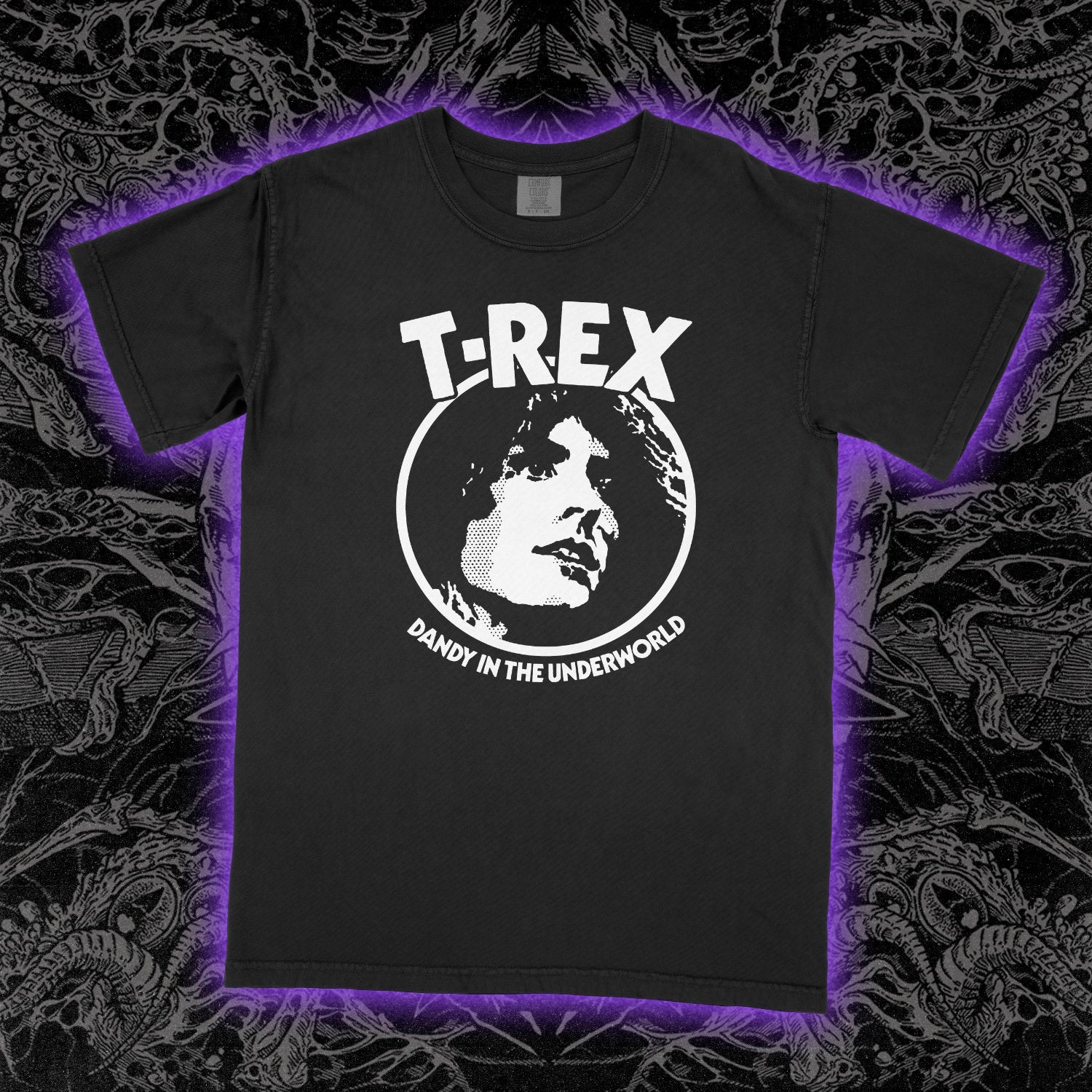 T-Rex Dandy In The Underworld Comfort Colors Black Tee