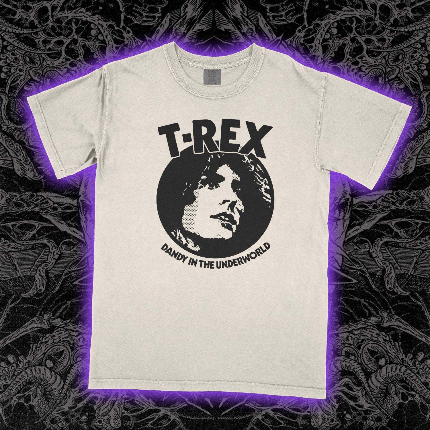 T-Rex Dandy In The Underworld Comfort Colors Ivory Tee