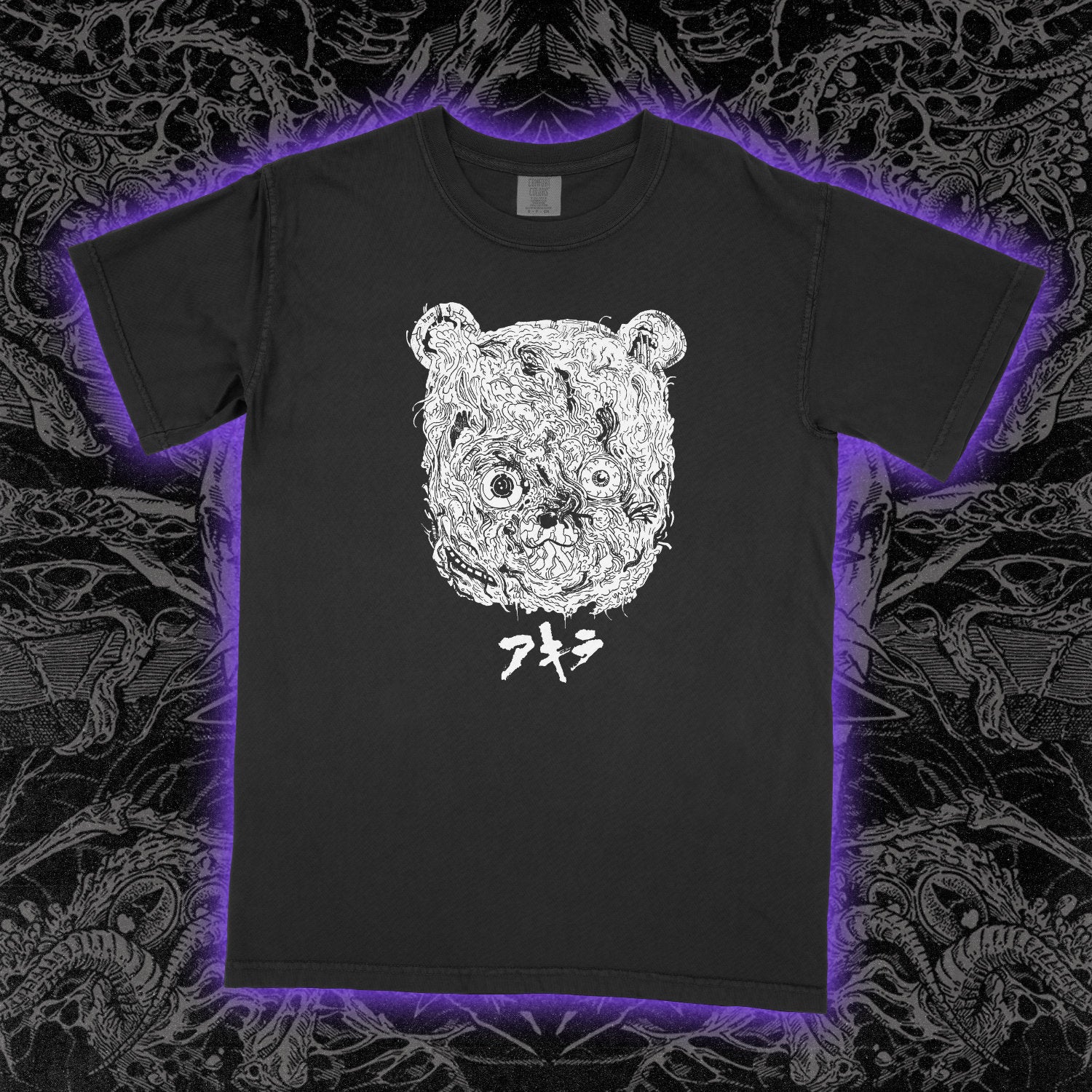 Teddy Bear Nightmare Akira Comfort Colors Black Tee