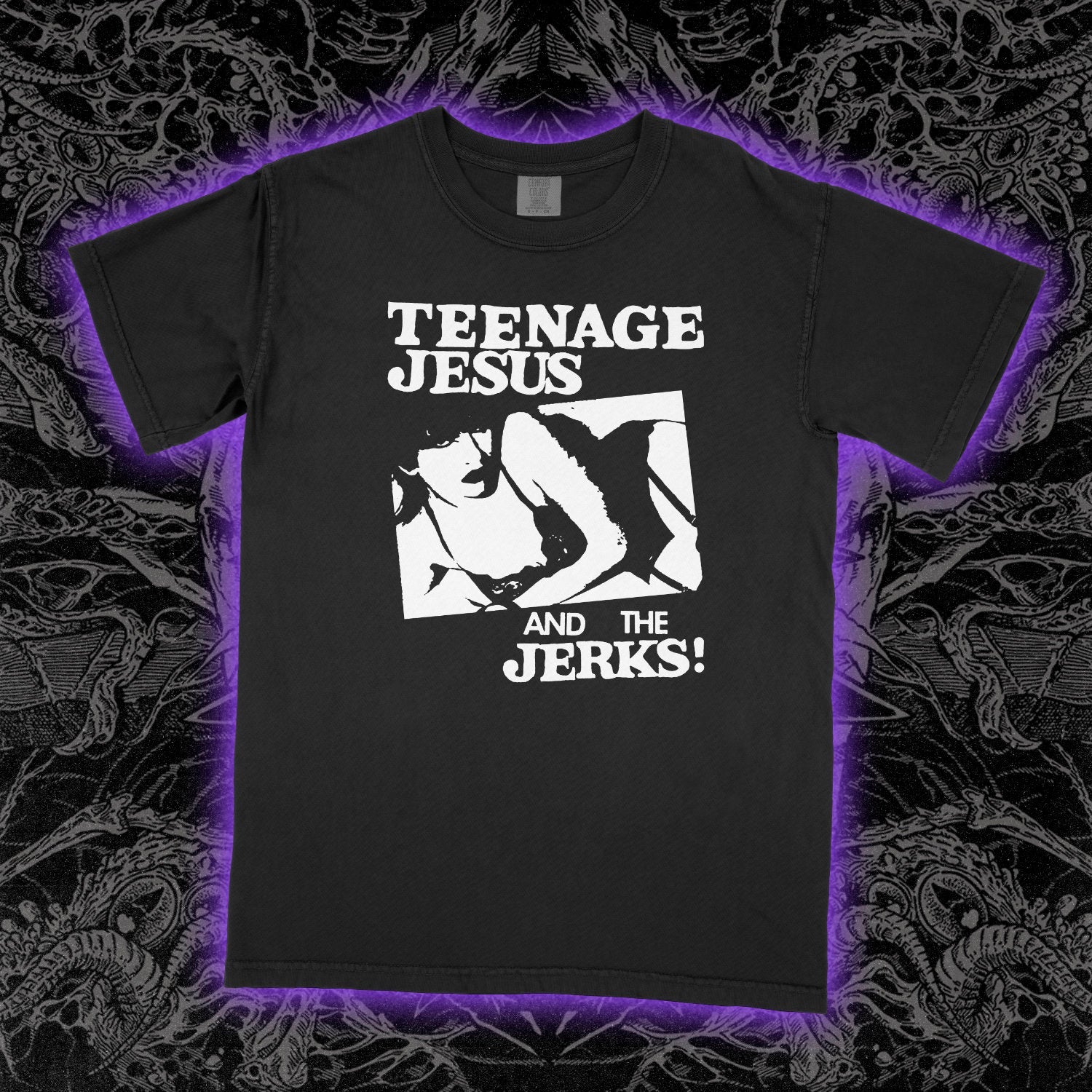 Classic Teenage Jesus And The Jerks Comfort Colors Black Tee