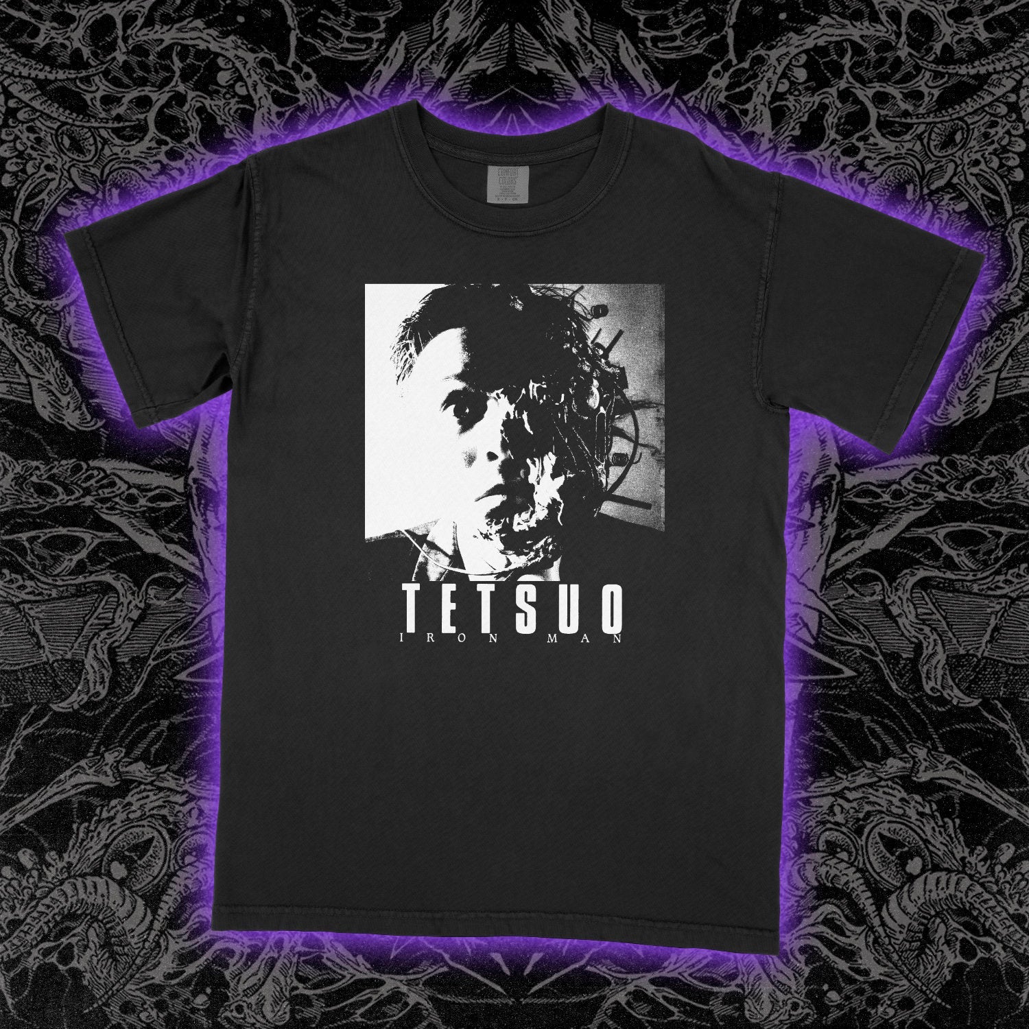 Tetsuo Iron Man Film Comfort Colors Black Tee