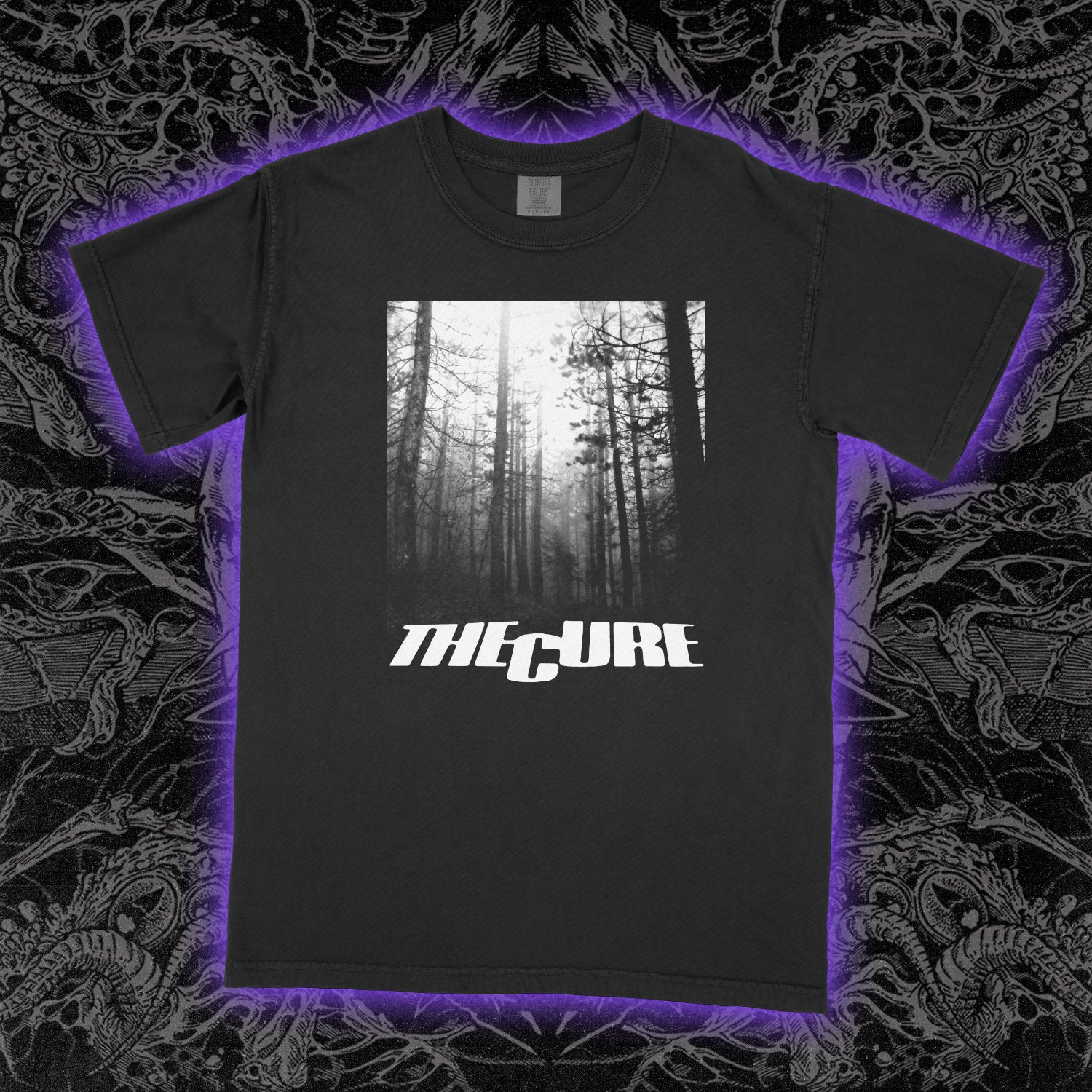 The Cure A Forest Comfort Colors Black Tee