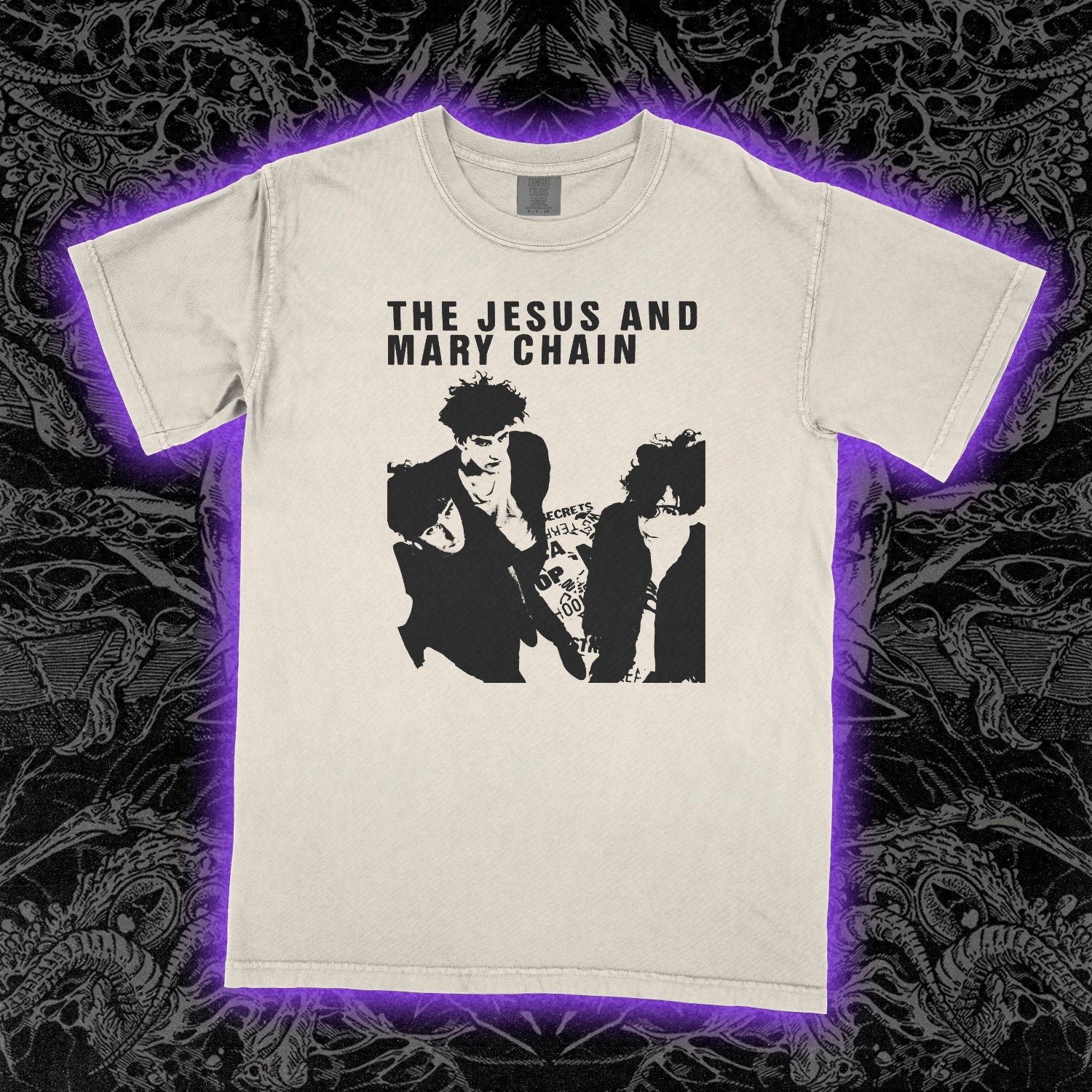 The Jesus And Mary Chain Group Comfort Colors Ivory Tee