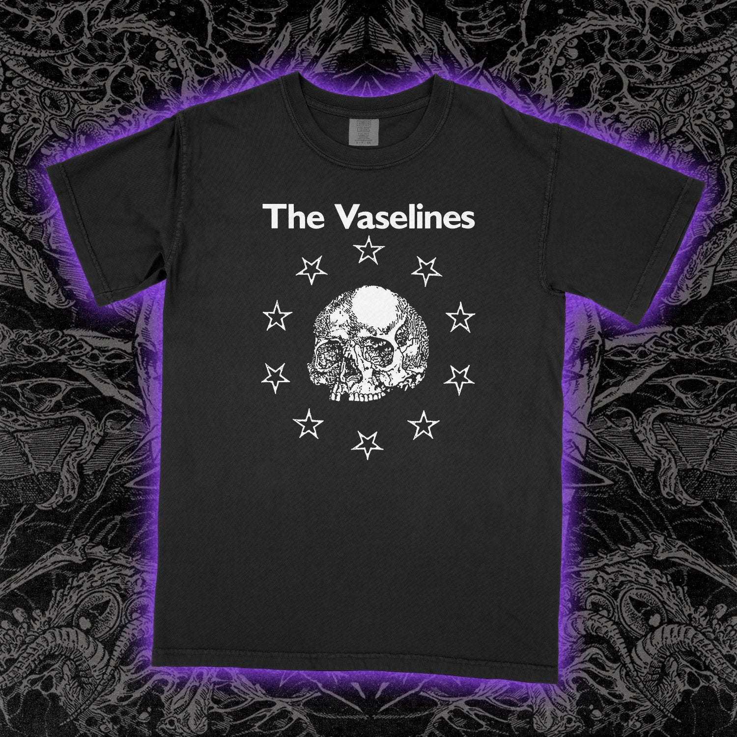 The Vaselines Comfort Colors Black Tee