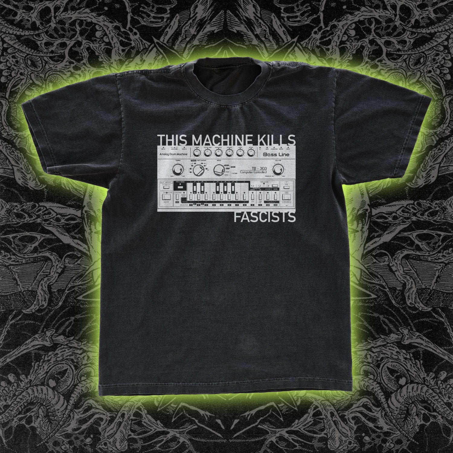 This Drum Machine Kills Fascists Classic Tee Black