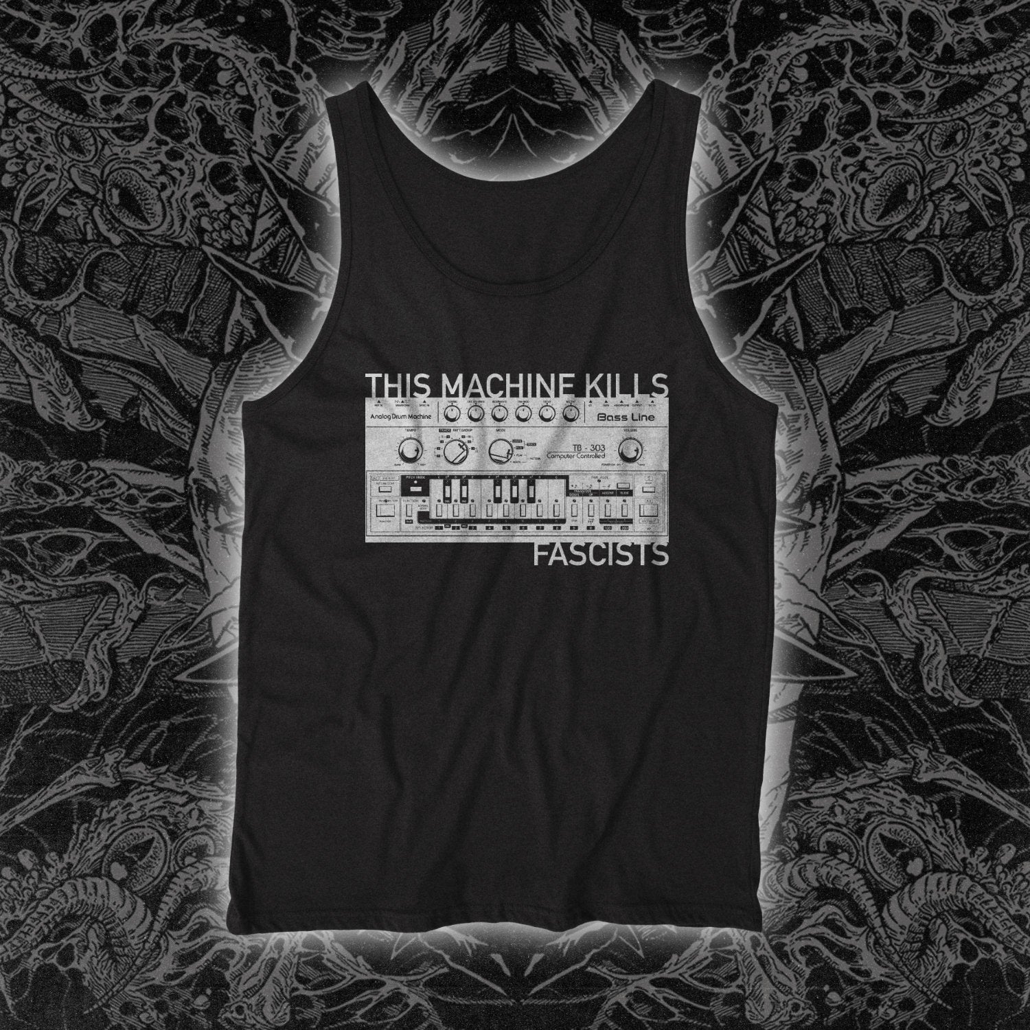 This Drum Machine Kills Fascists Tank Black