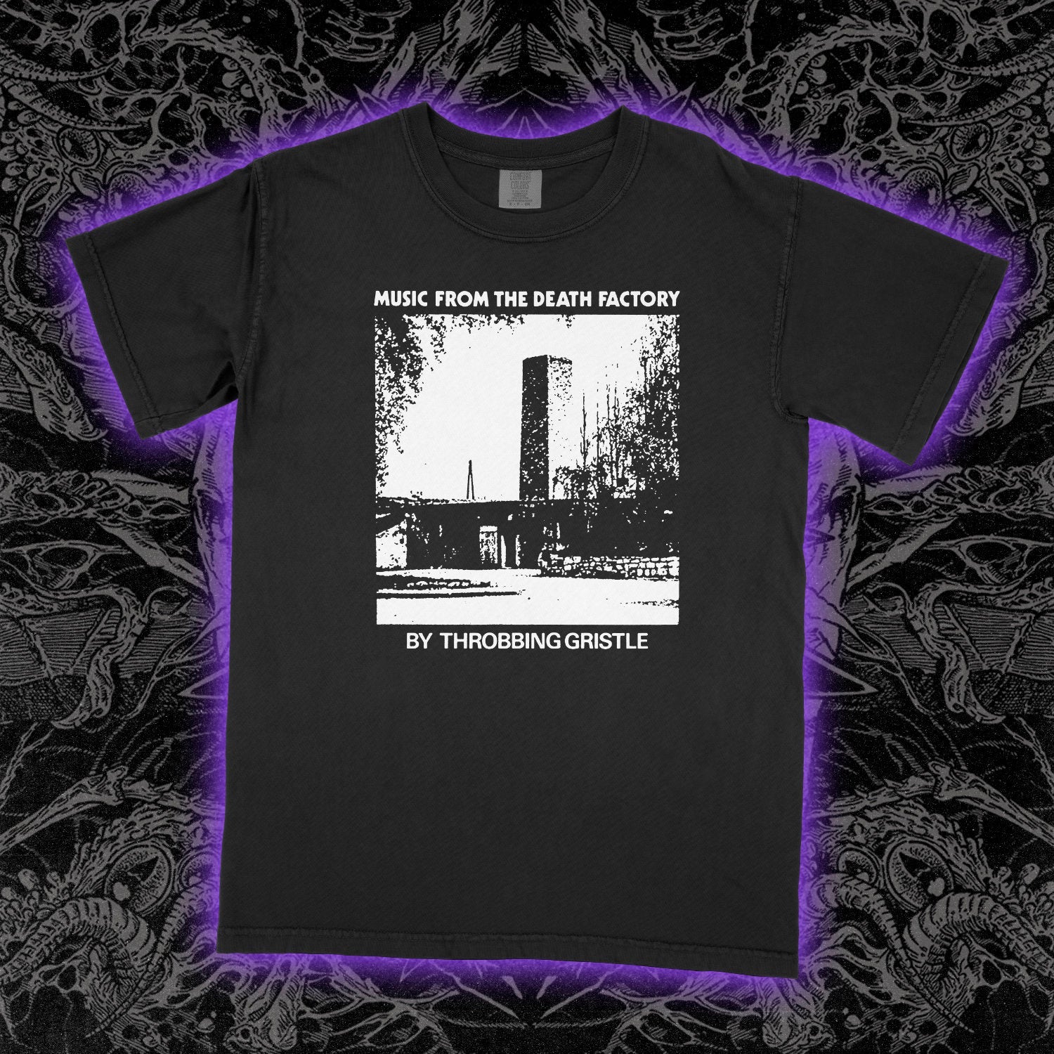 Throbbing Gristle Death Factory Comfort Colors Black Tee