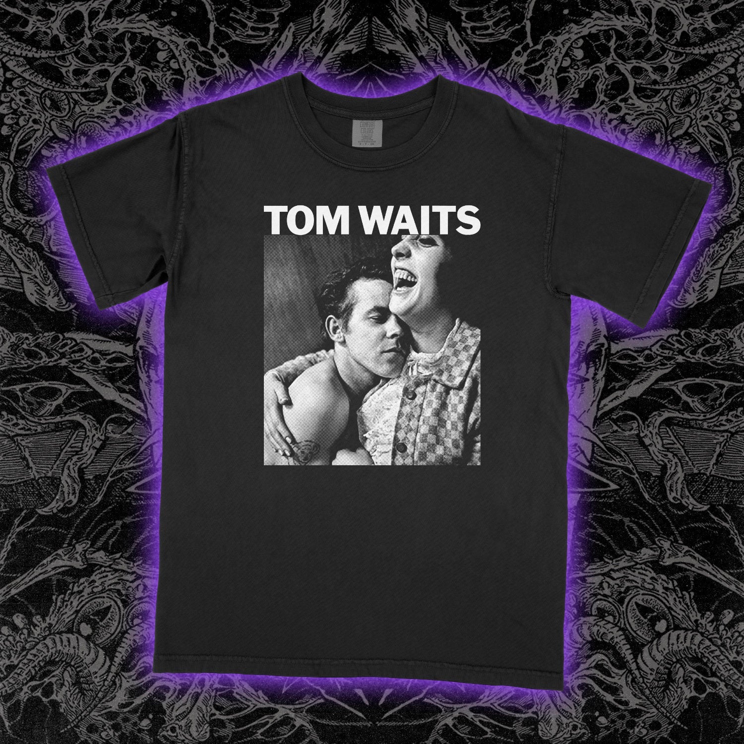 Tom Waits Rain Dogs Comfort Colors Black Tee