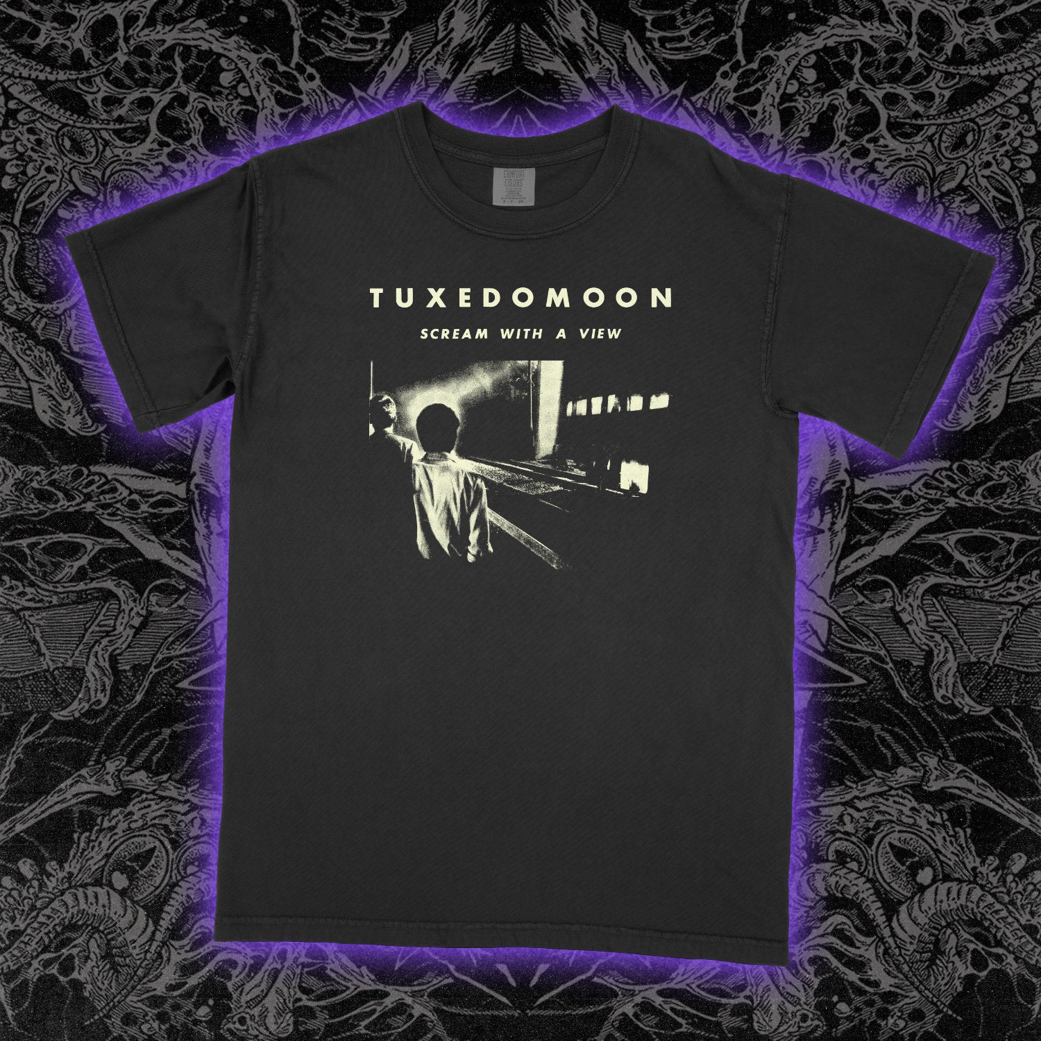 Tuxedomoon Scream Comfort Colors Black Tee