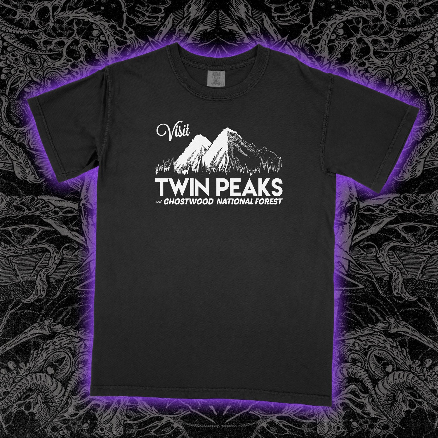 Twin Peaks Visit Comfort Colors Black Tee