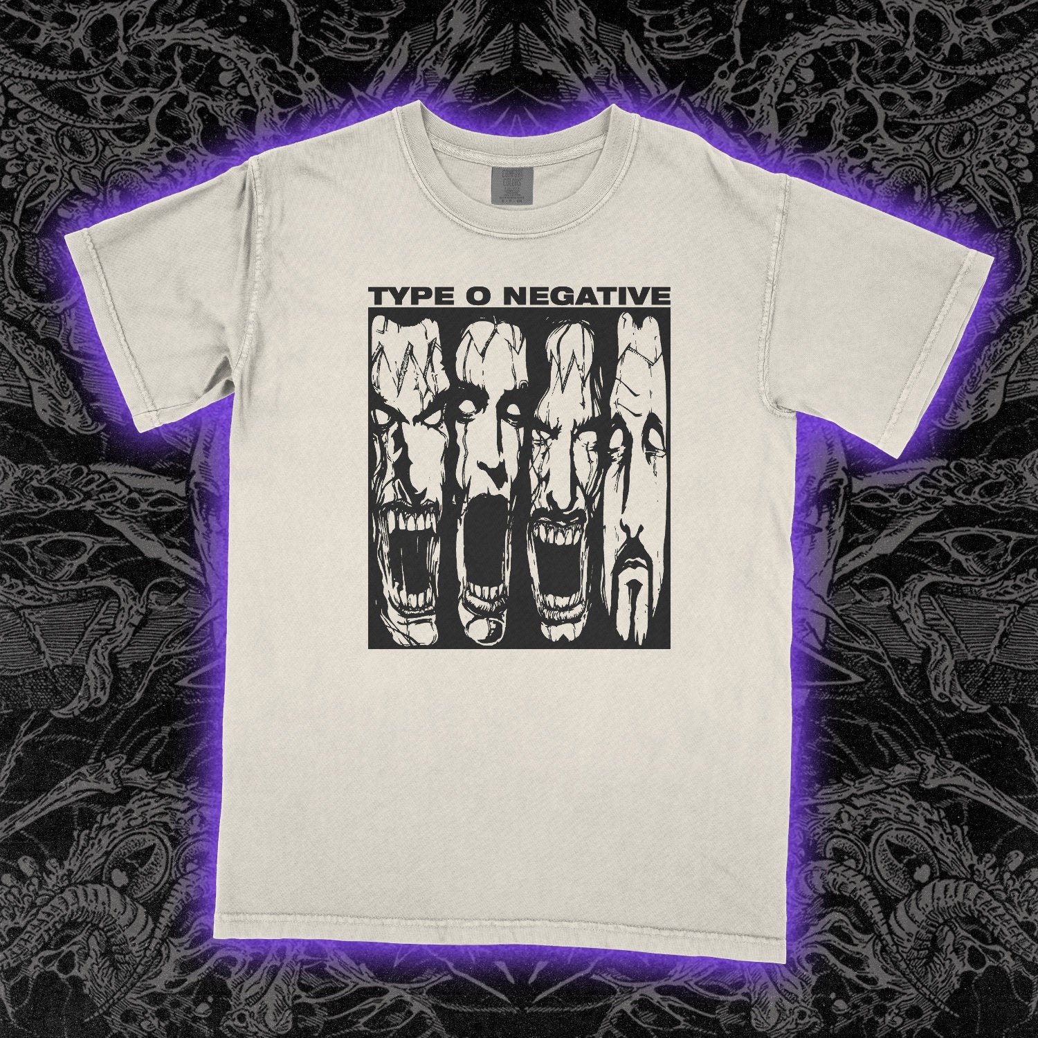 Type O Negative Faces - Heavy Tee