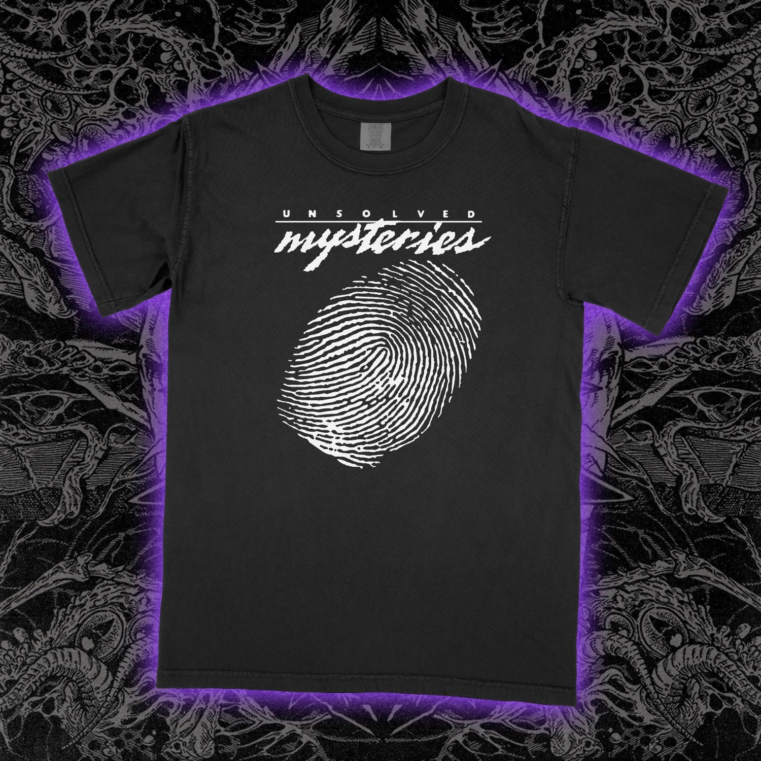 Unsolved Mysteries Comfort Colors Black Tee